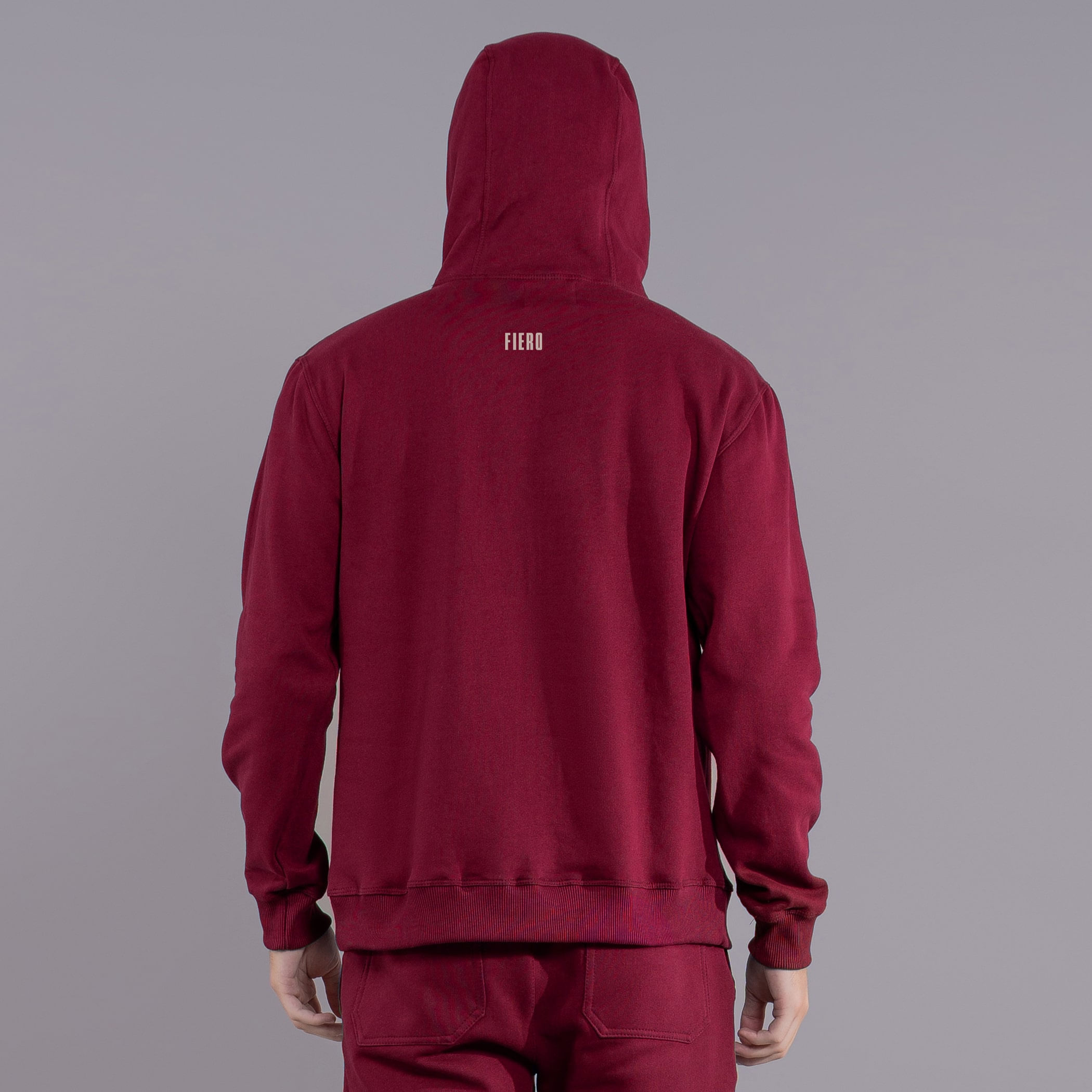 Moletom masculino Winter Photo canguru com forro peluciado