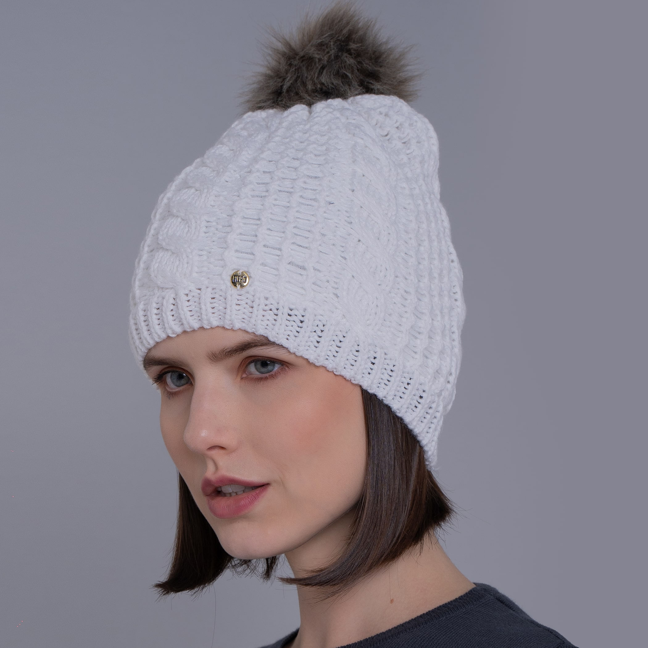 Gorro Feminino Pompom Copenhague forrado em lã