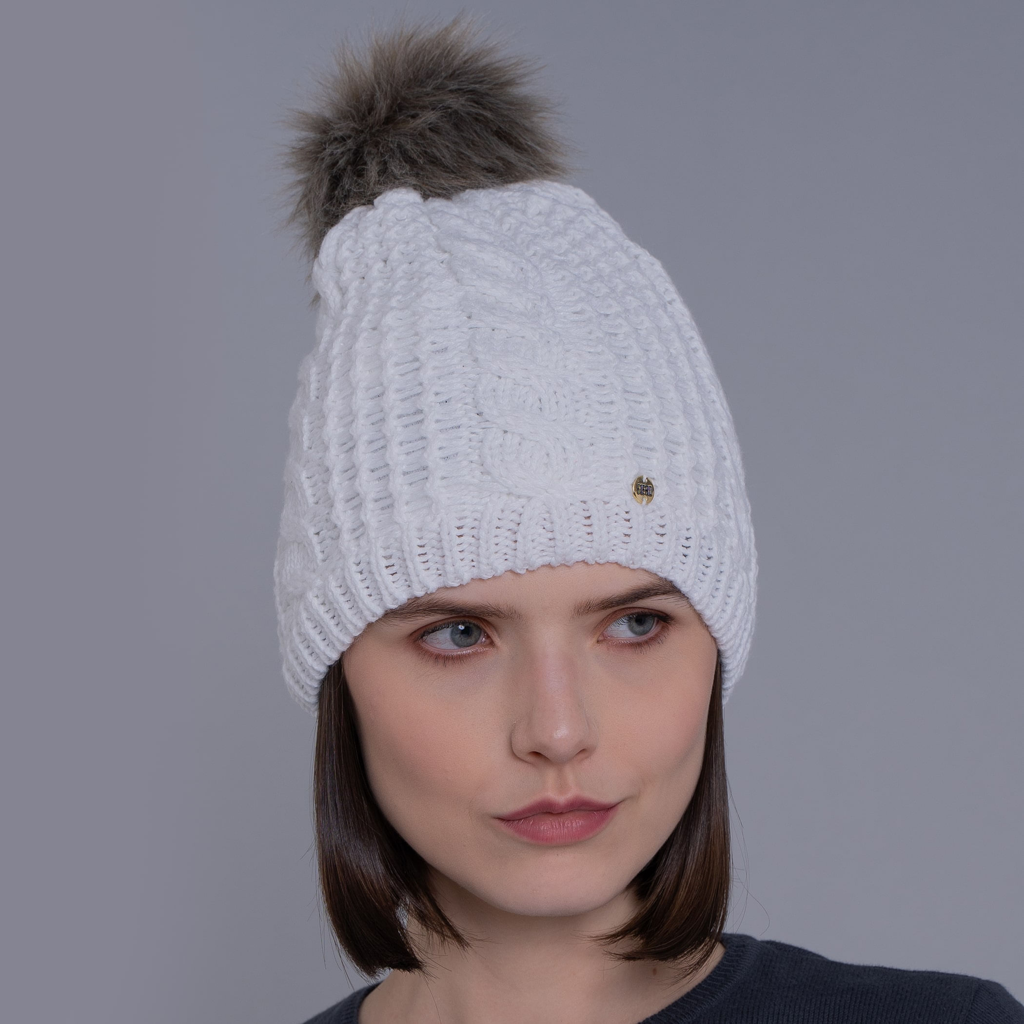 Gorro Feminino Pompom Copenhague forrado em lã