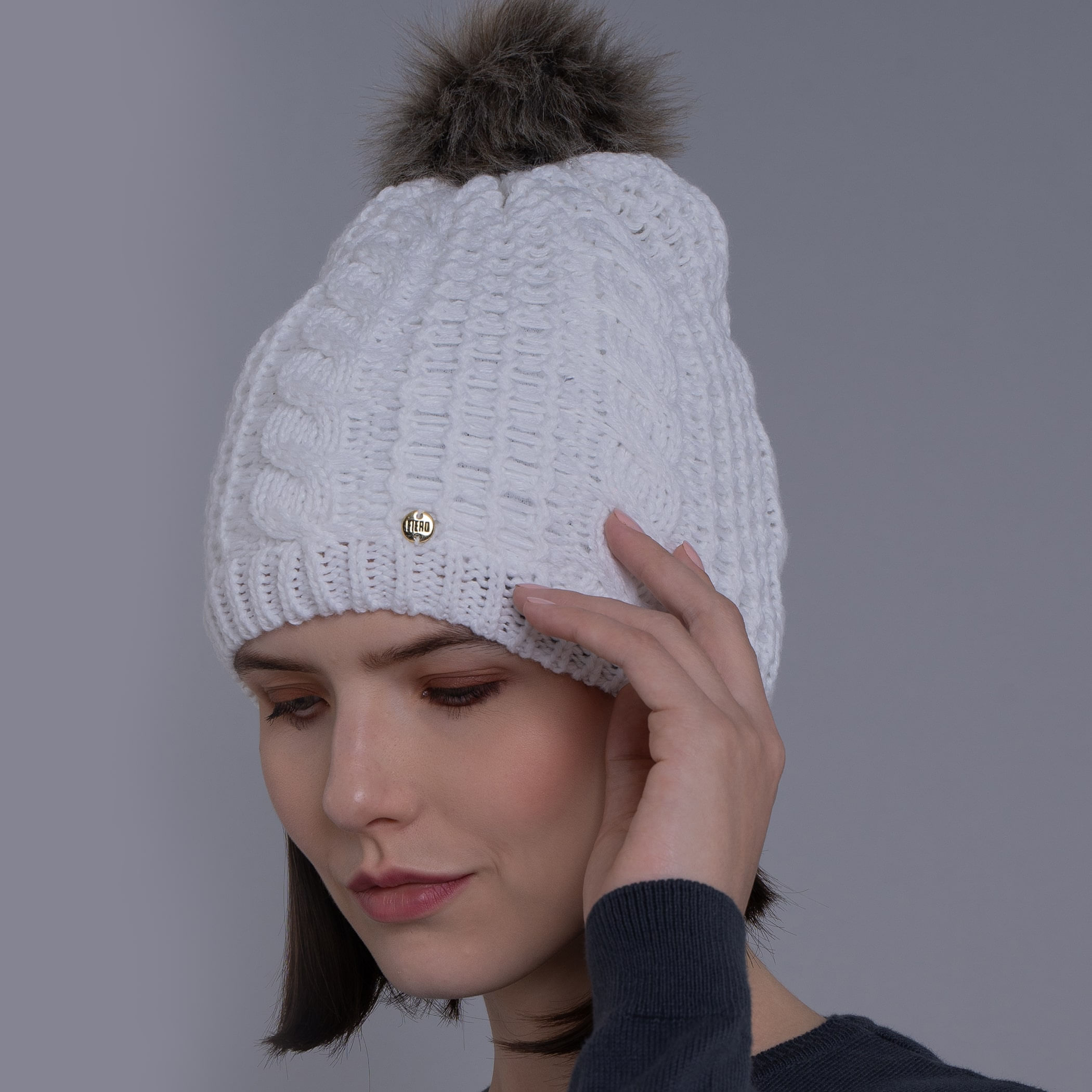 Gorro Feminino Pompom Copenhague forrado em lã