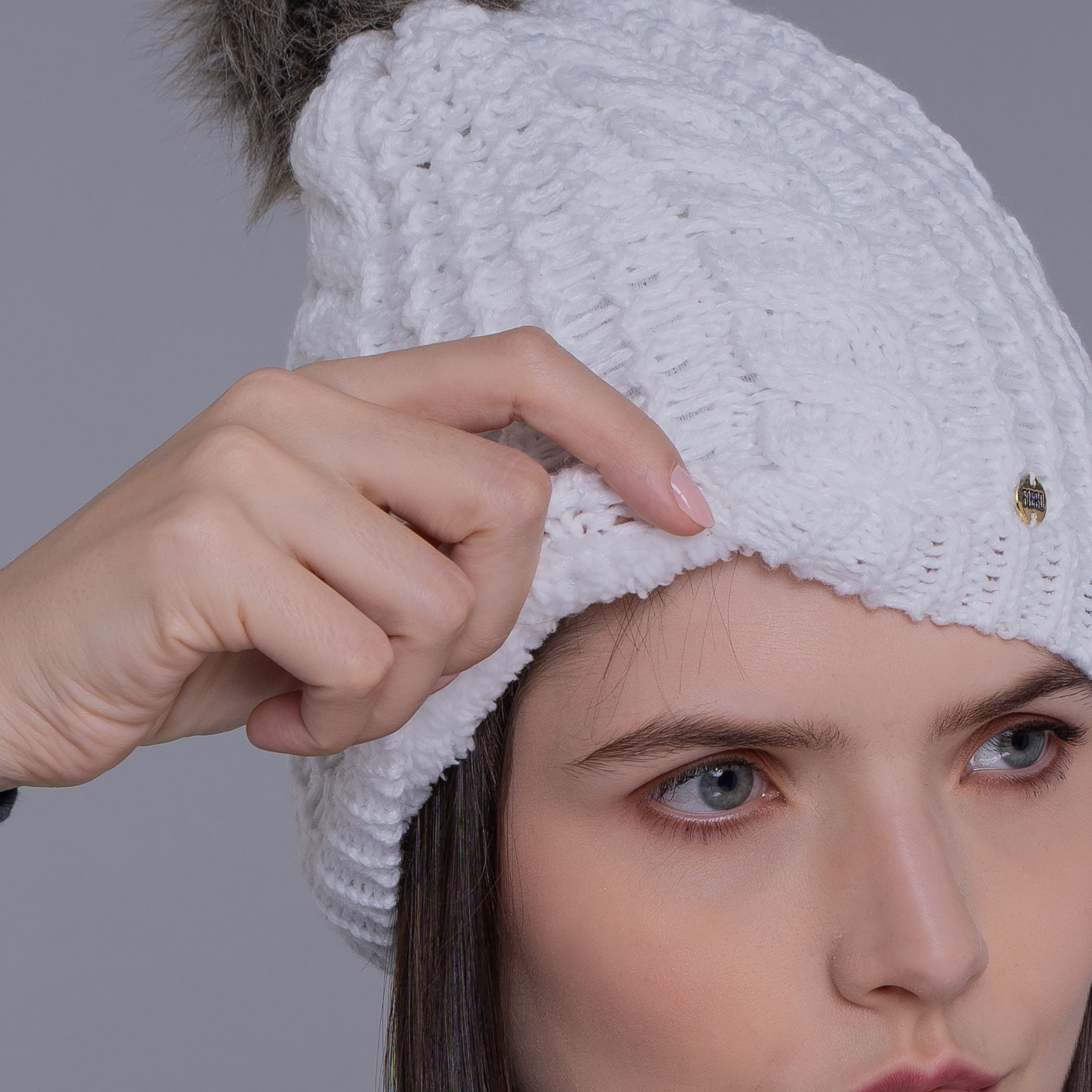 Gorro Feminino Pompom Copenhague forrado em lã