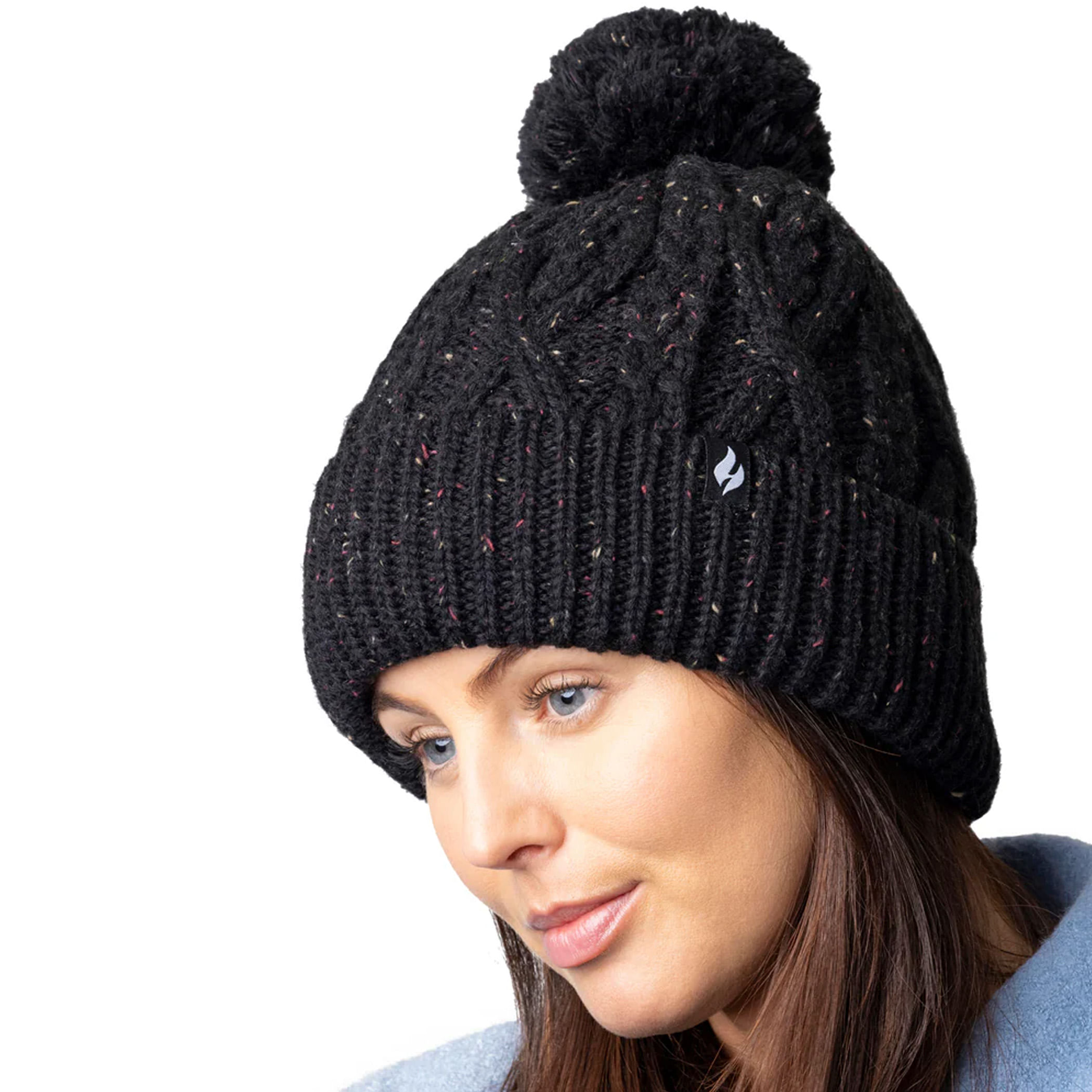 Gorro Térmico Feminino Pompom Salzburg em Tricô Heat Holders