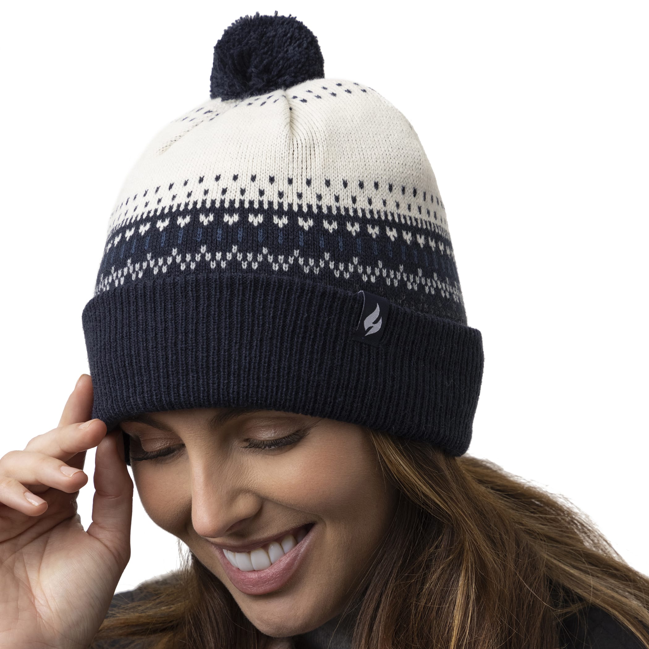 Gorro Térmico Feminino Pompom Patterned Avon em Tricô Heat Holders
