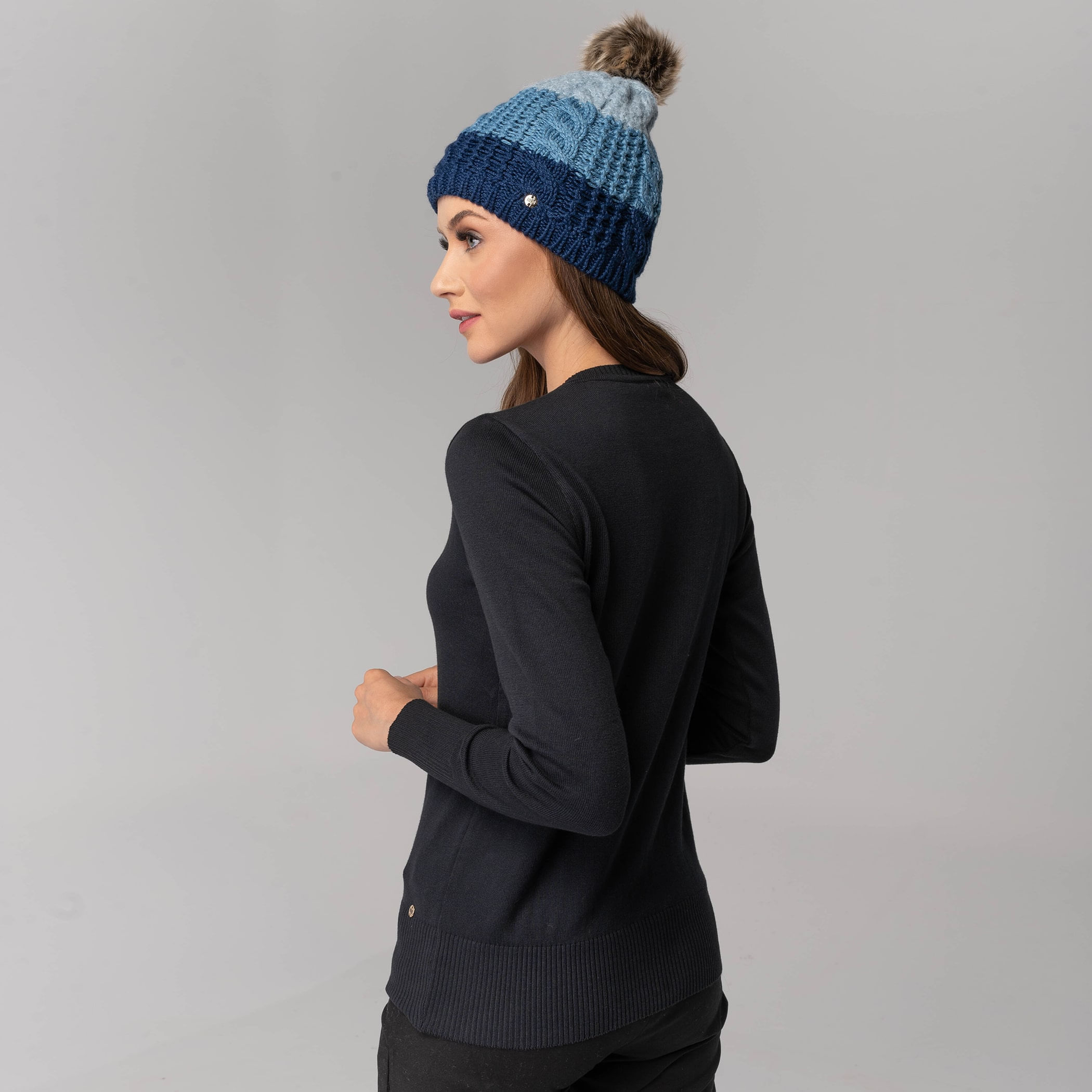 Gorro Feminino Pompom Copenhague forrado em lã