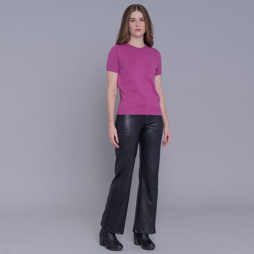 Blusa Tricô Feminina Manga Curta Brooklyn