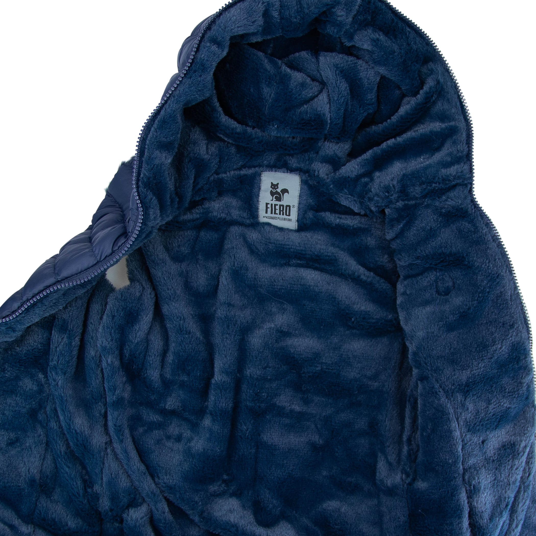 Colete infantil puffer Nagano reversível forrado com capuz