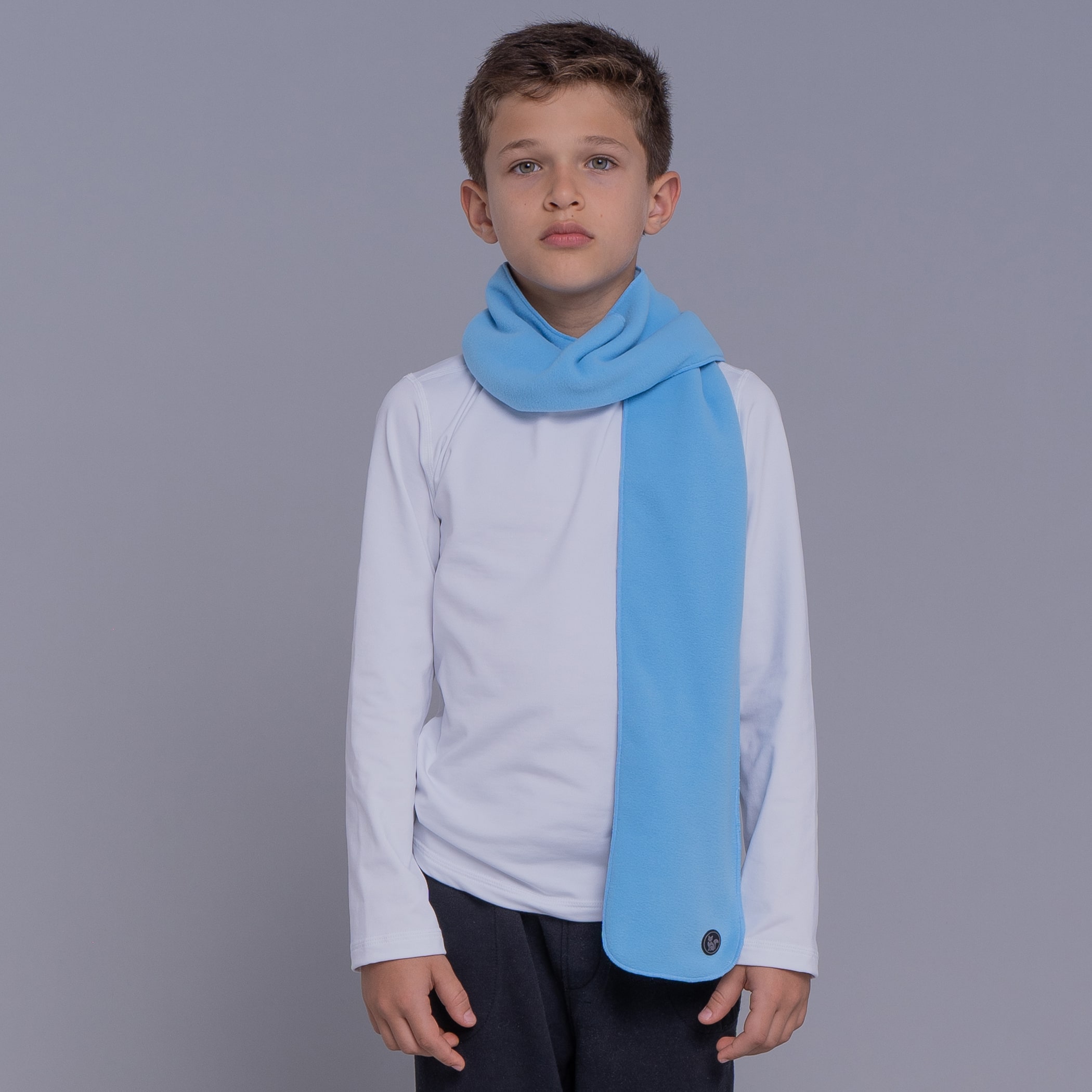 Cachecol infantil de fleece térmico para neve e inverno