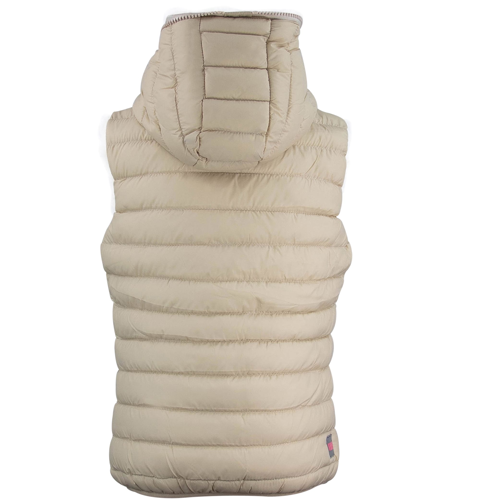 Colete infantil puffer Nagano reversível forrado com capuz
