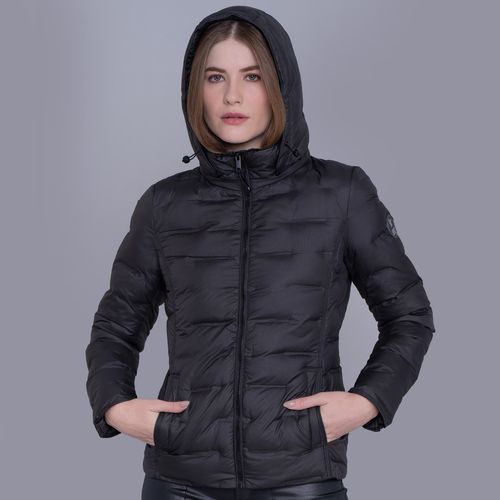 Jaqueta Feminina puffer Soft Alpine Kolla capuz removível