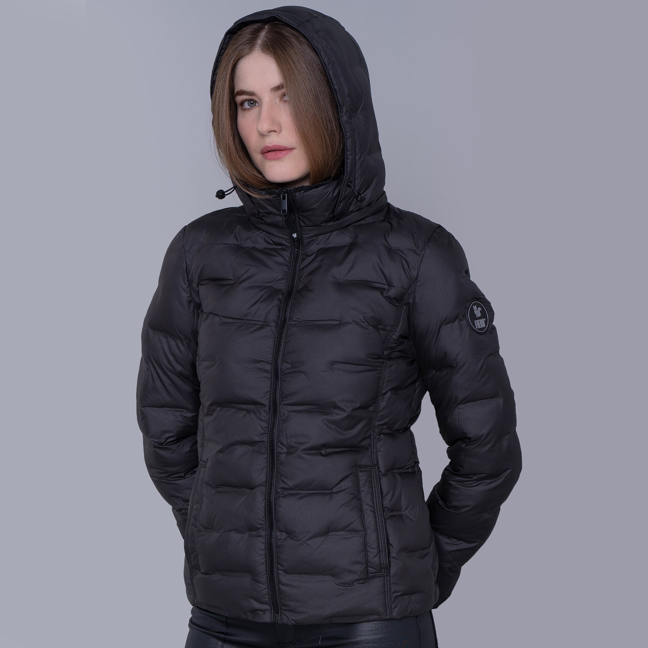 Jaqueta Feminina puffer Soft Alpine Kolla capuz removível