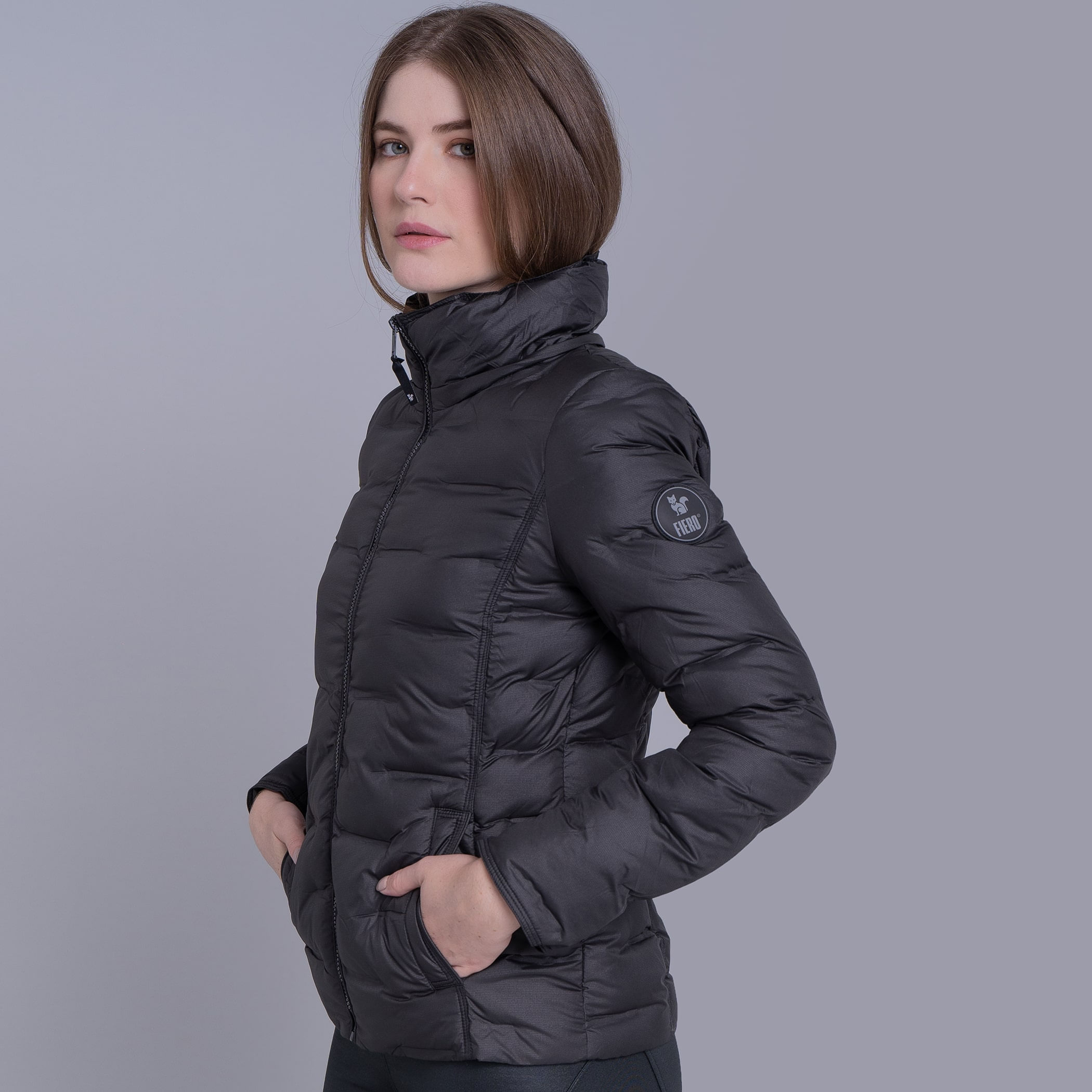 Jaqueta Feminina puffer Soft Alpine Kolla capuz removível