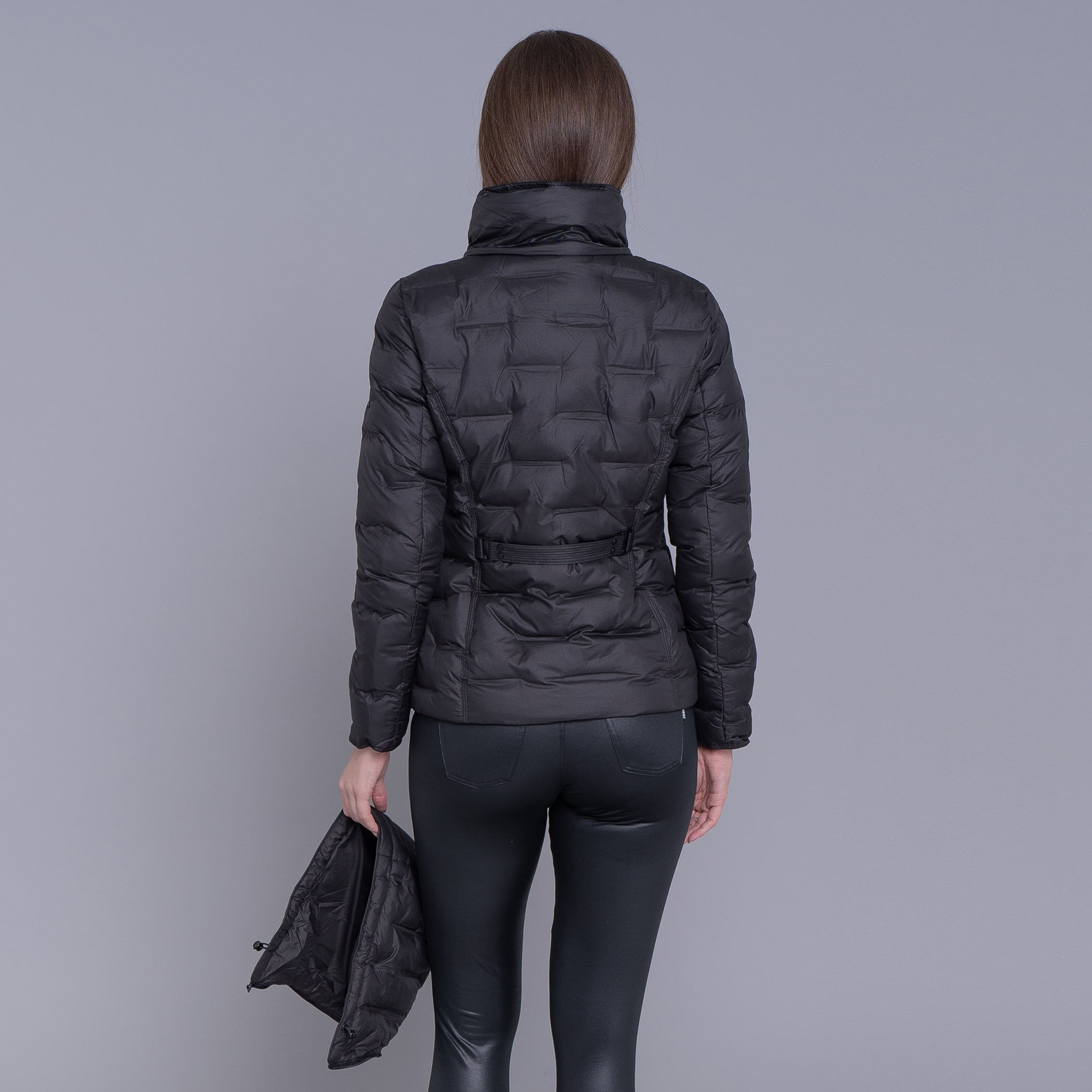 Jaqueta Feminina puffer Soft Alpine Kolla capuz removível