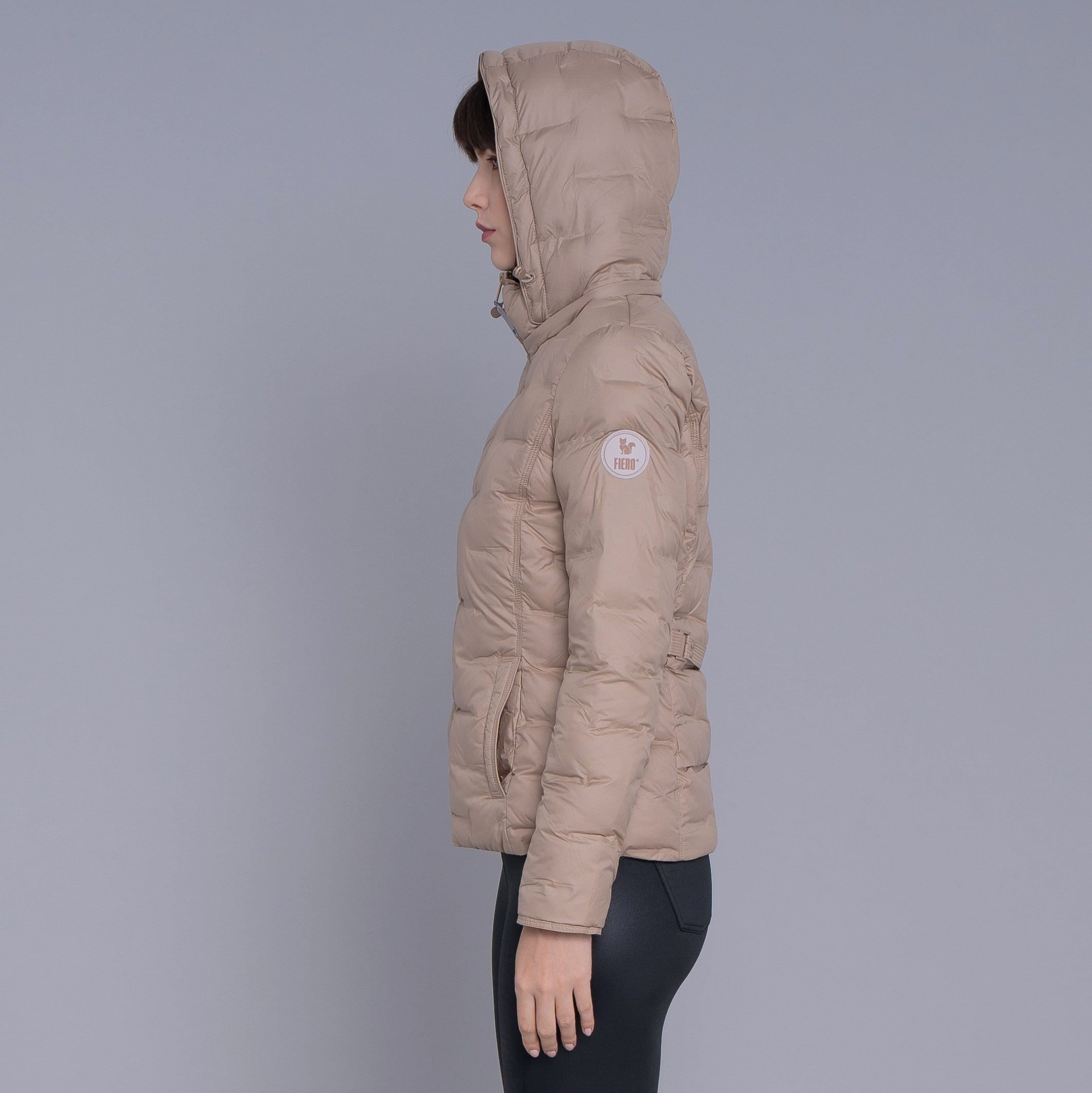 Jaqueta Feminina puffer Soft Alpine Kolla capuz removível
