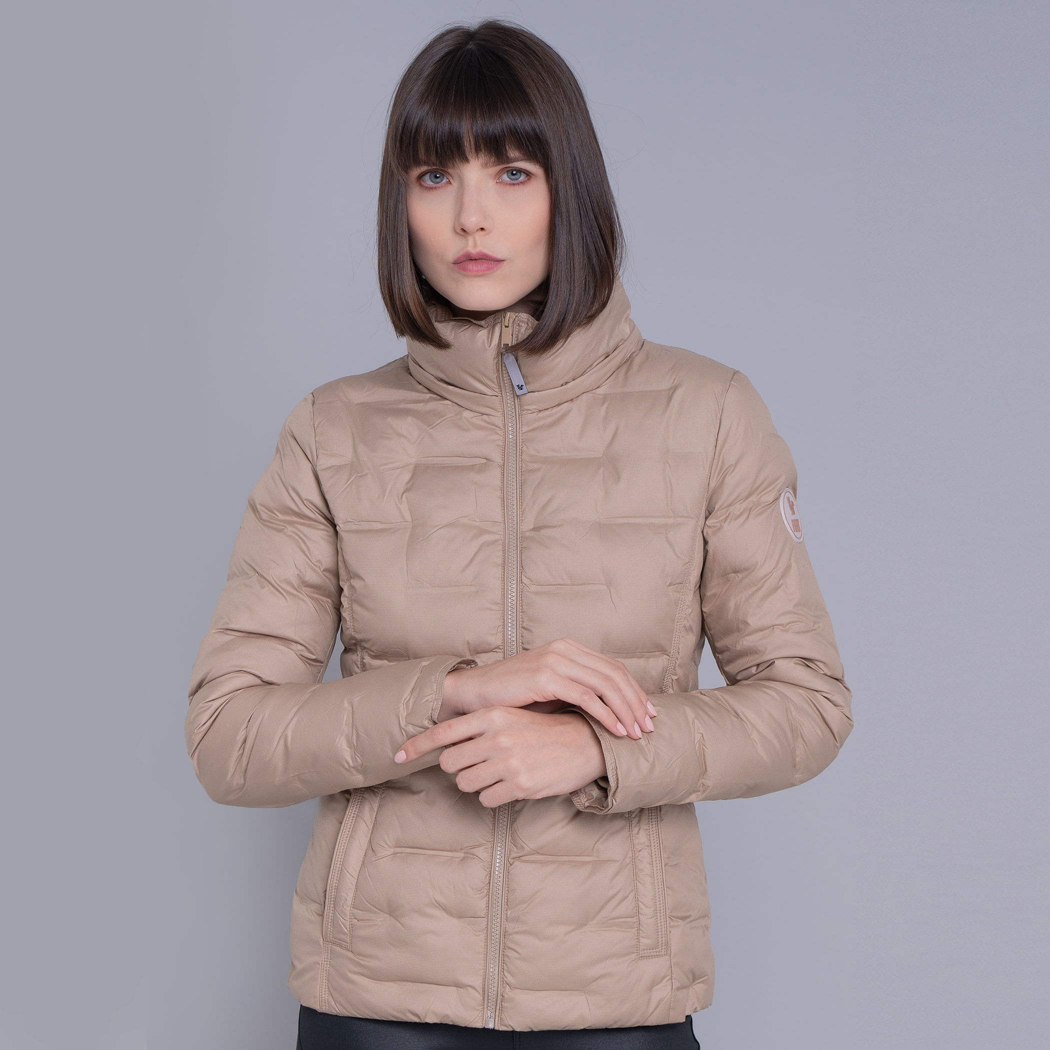 Jaqueta Feminina puffer Soft Alpine Kolla capuz removível