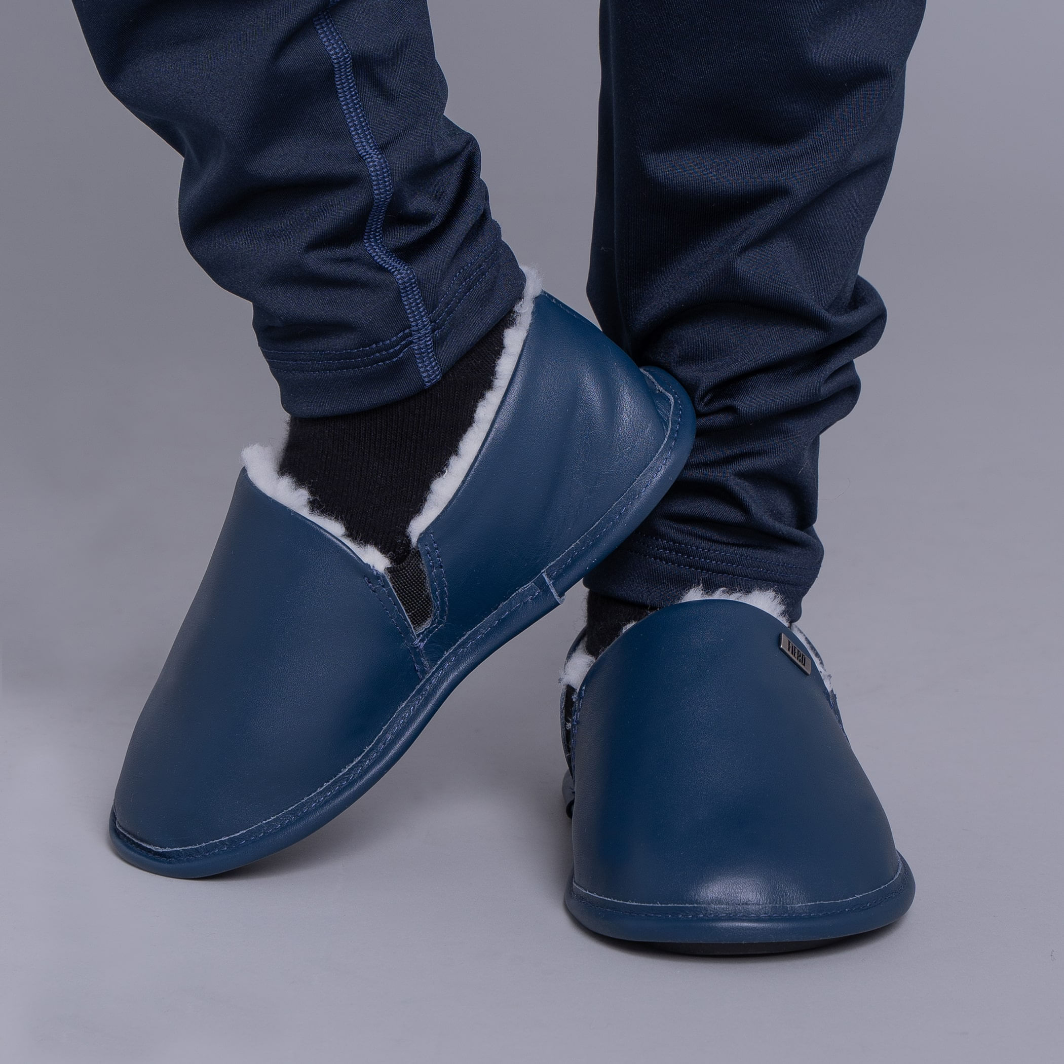 Pantufa Infantil de couro para o inverno em lã sintética Urupema Ref.:21803
