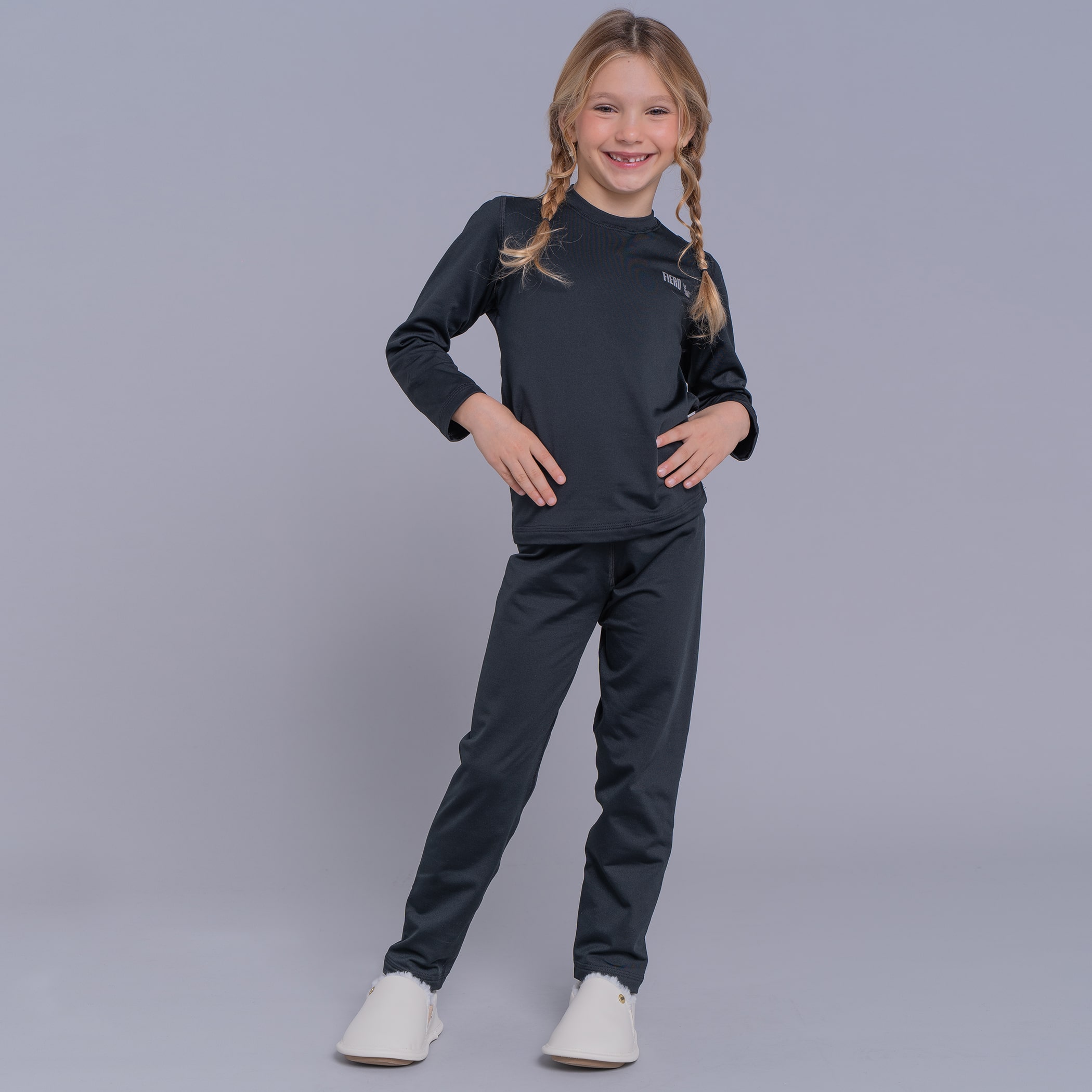 Pantufa Infantil de couro para o inverno em lã sintética Urupema Ref.:21803