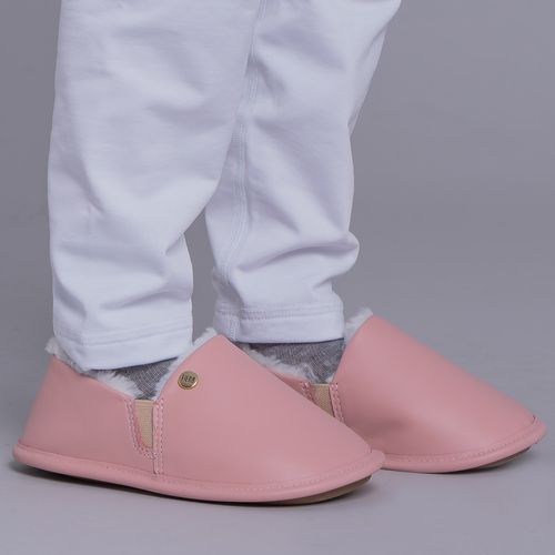 Pantufa Infantil de couro para o inverno em lã sintética Urupema Ref.:21803
