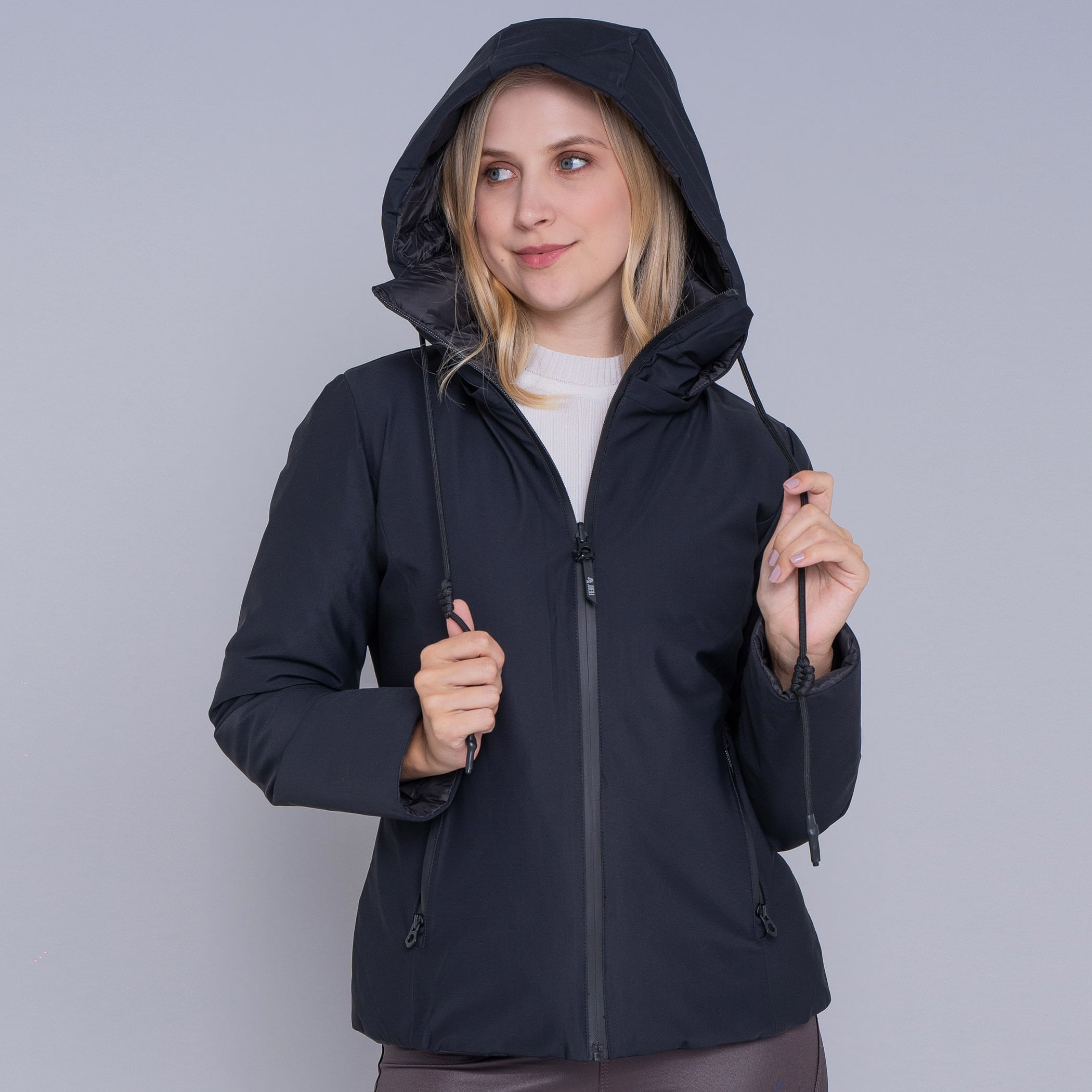 Jaqueta Feminina reversível para neve Soft Alpine Wasi capuz removível