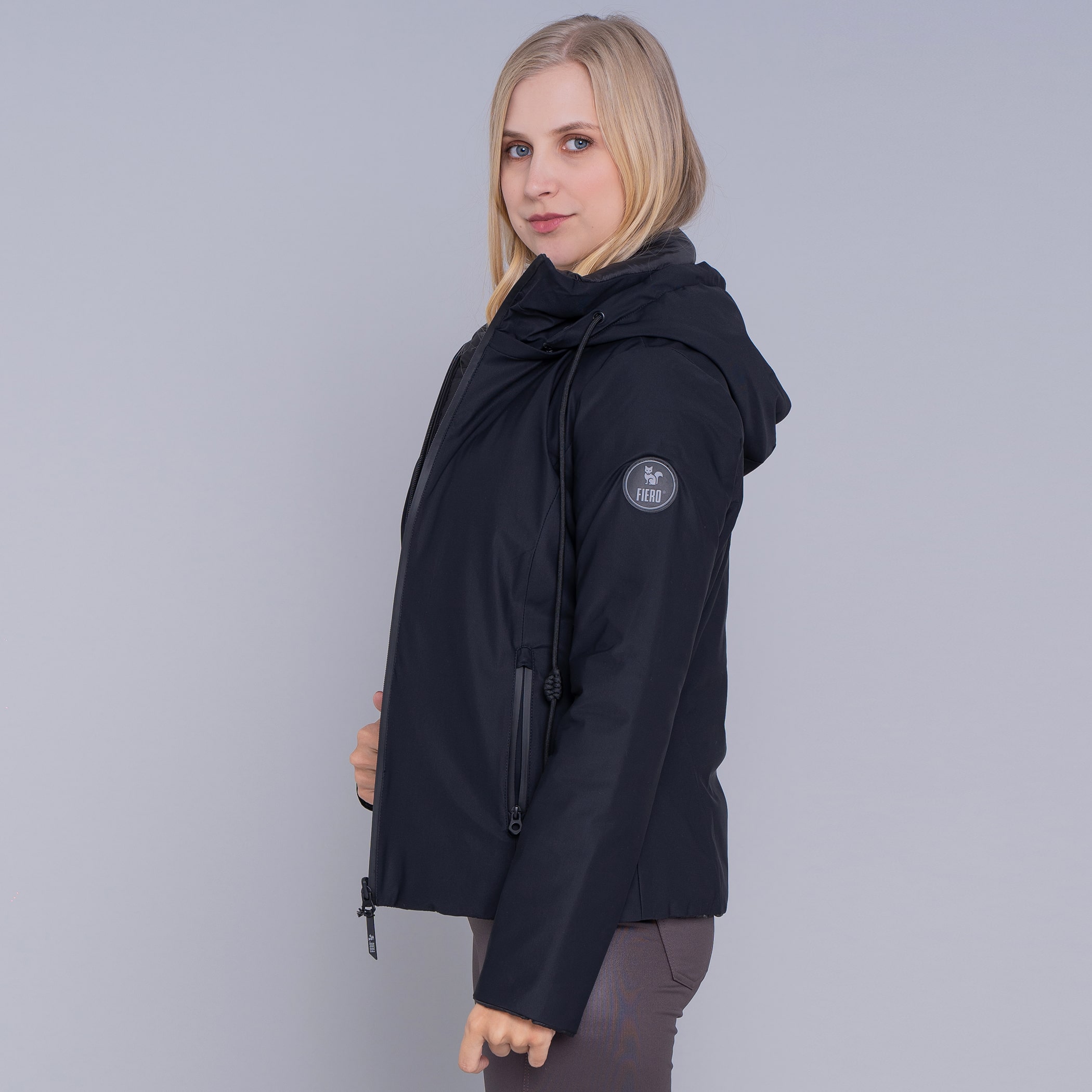 Jaqueta Feminina reversível para neve Soft Alpine Wasi capuz removível