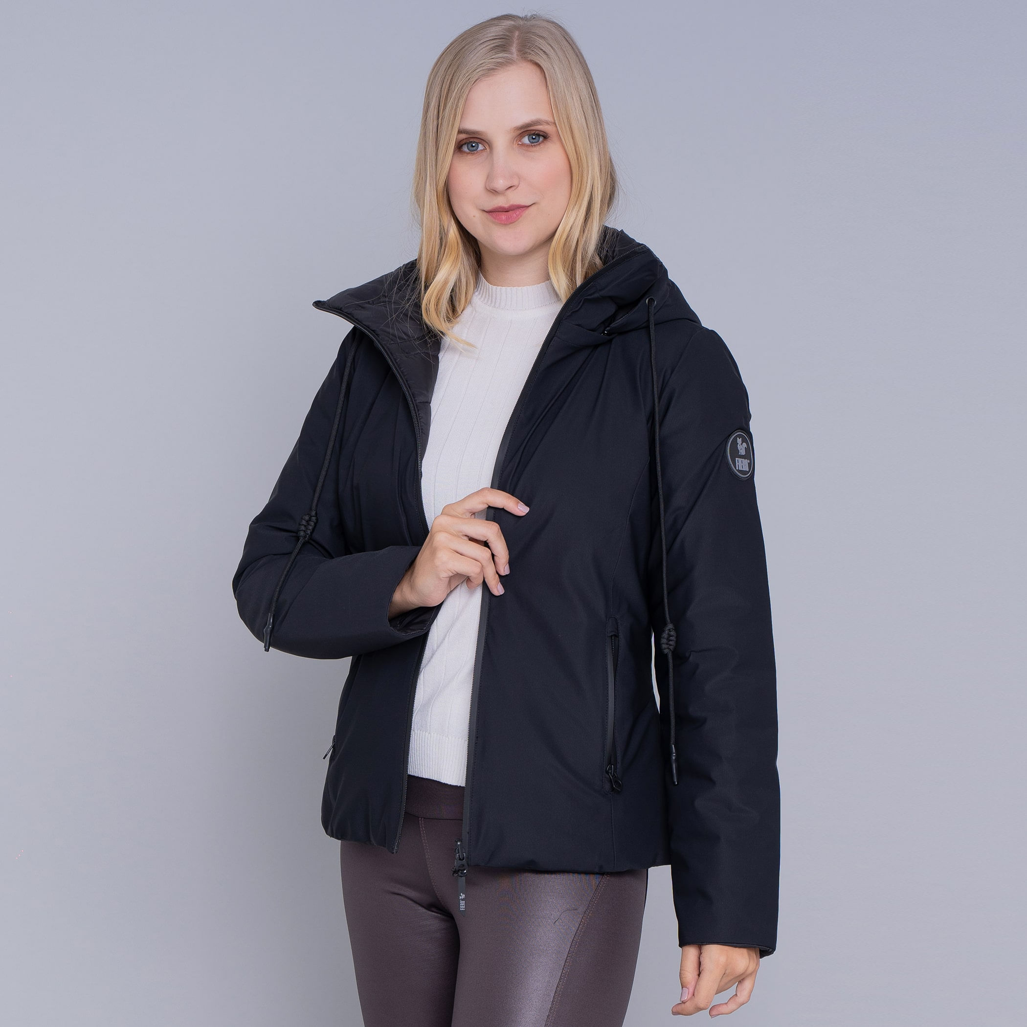 Jaqueta Feminina reversível para neve Soft Alpine Wasi capuz removível