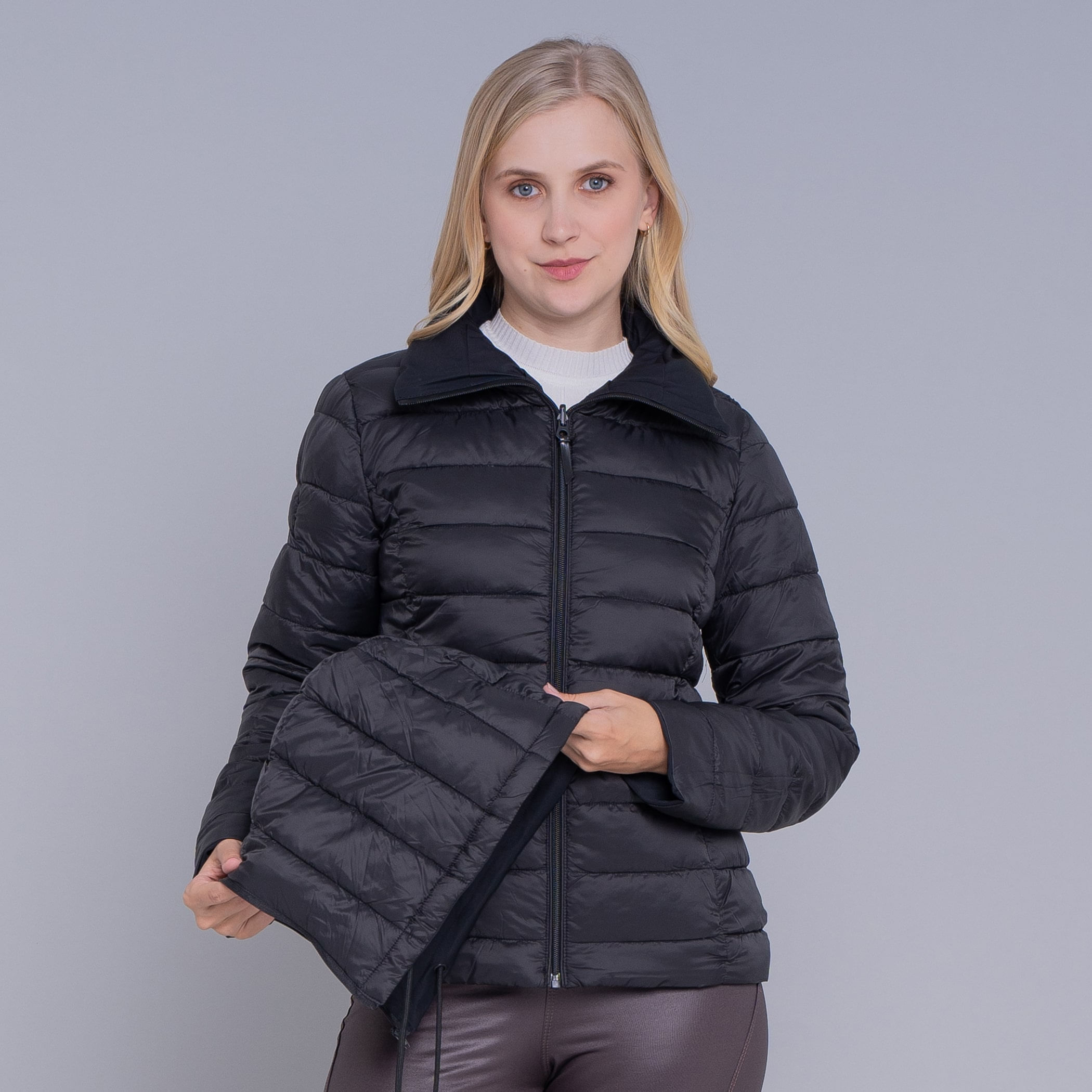 Jaqueta Feminina reversível para neve Soft Alpine Wasi capuz removível