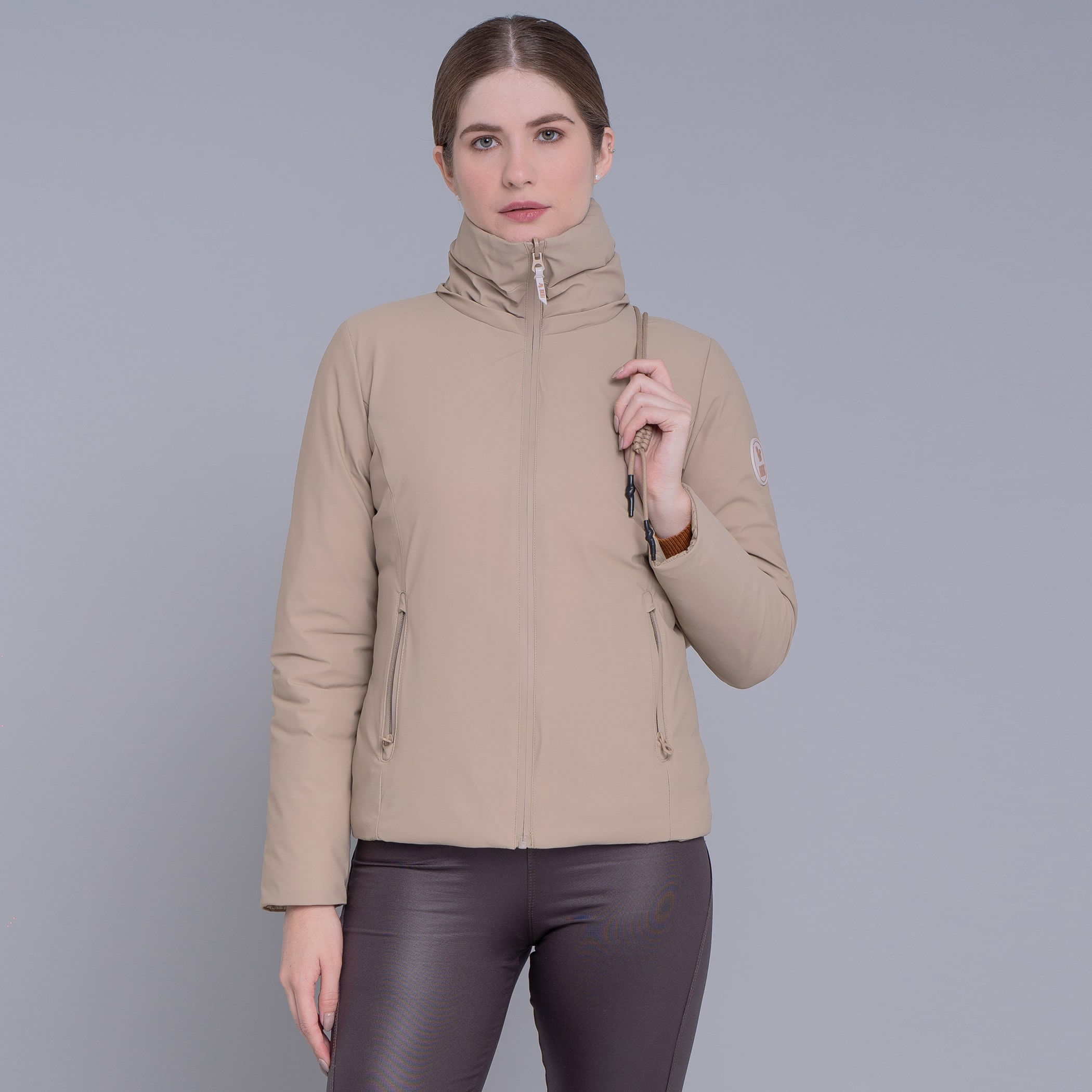 Jaqueta Feminina reversível Soft Alpine Wasi capuz removível