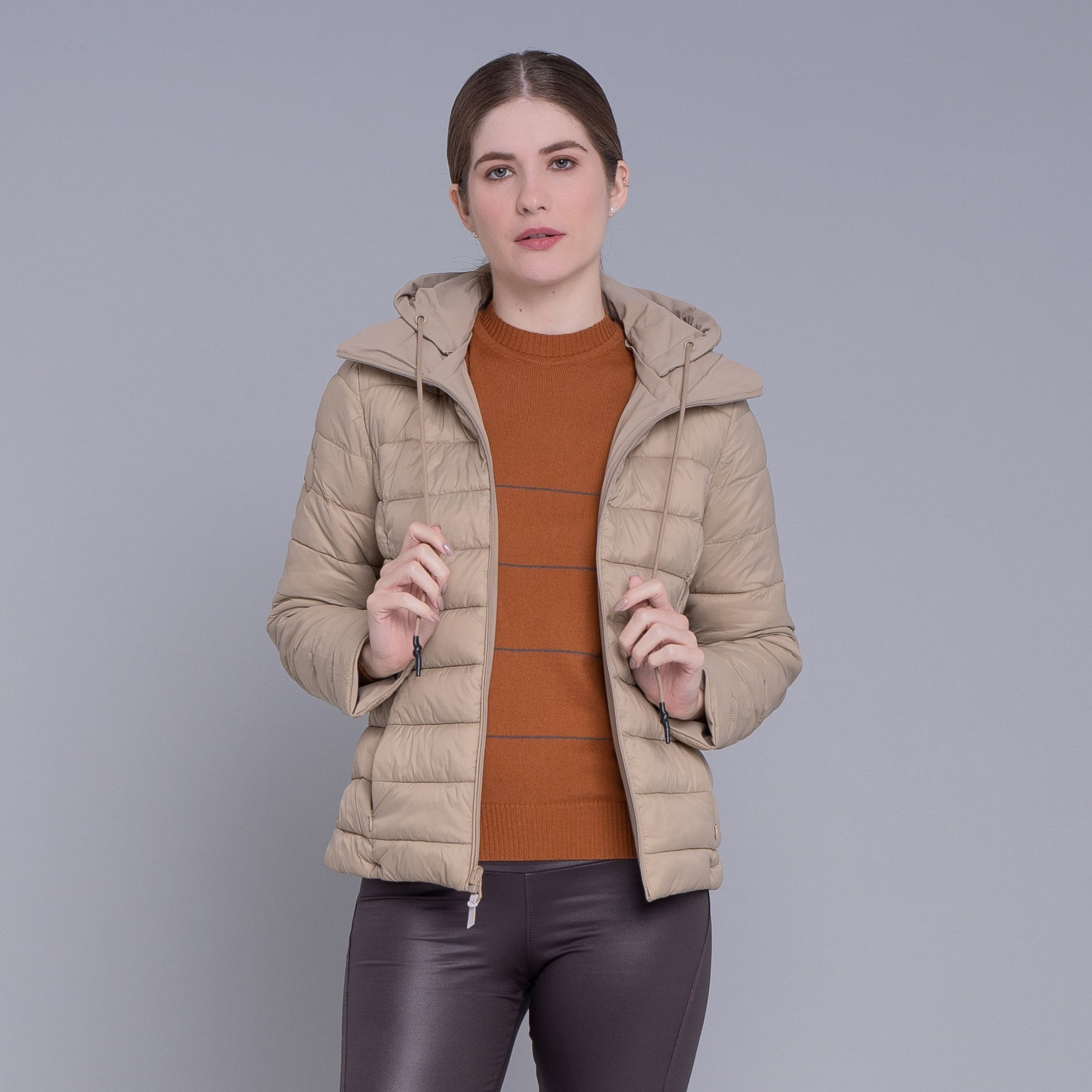 Jaqueta Feminina reversível Soft Alpine Wasi capuz removível