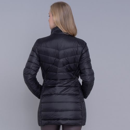 Casaco feminino puffer Ultralight Alpine Zonda de pluma com capuz removível