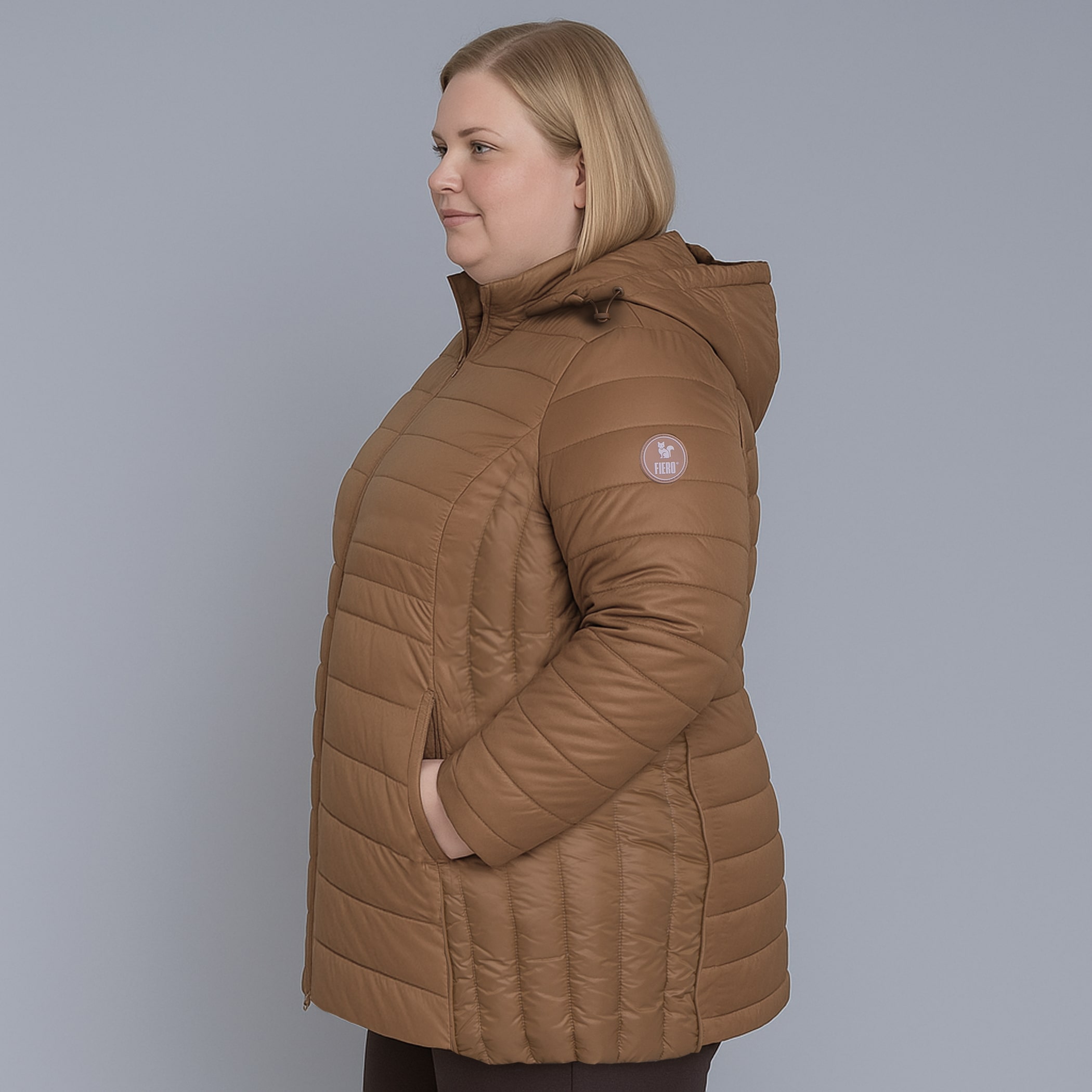 Casaco feminino puffer plus size Ultralight Alpine Zonda de pluma