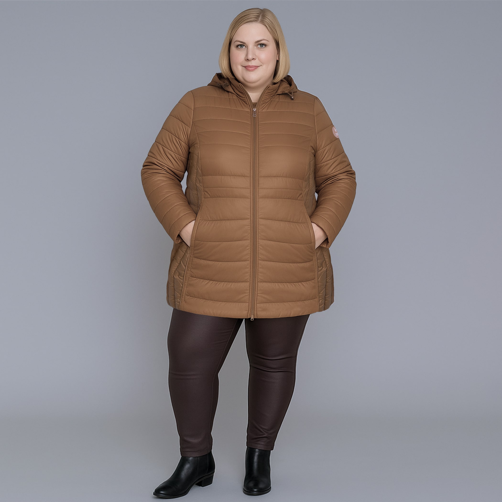 Casaco feminino puffer plus size Ultralight Alpine Zonda de pluma