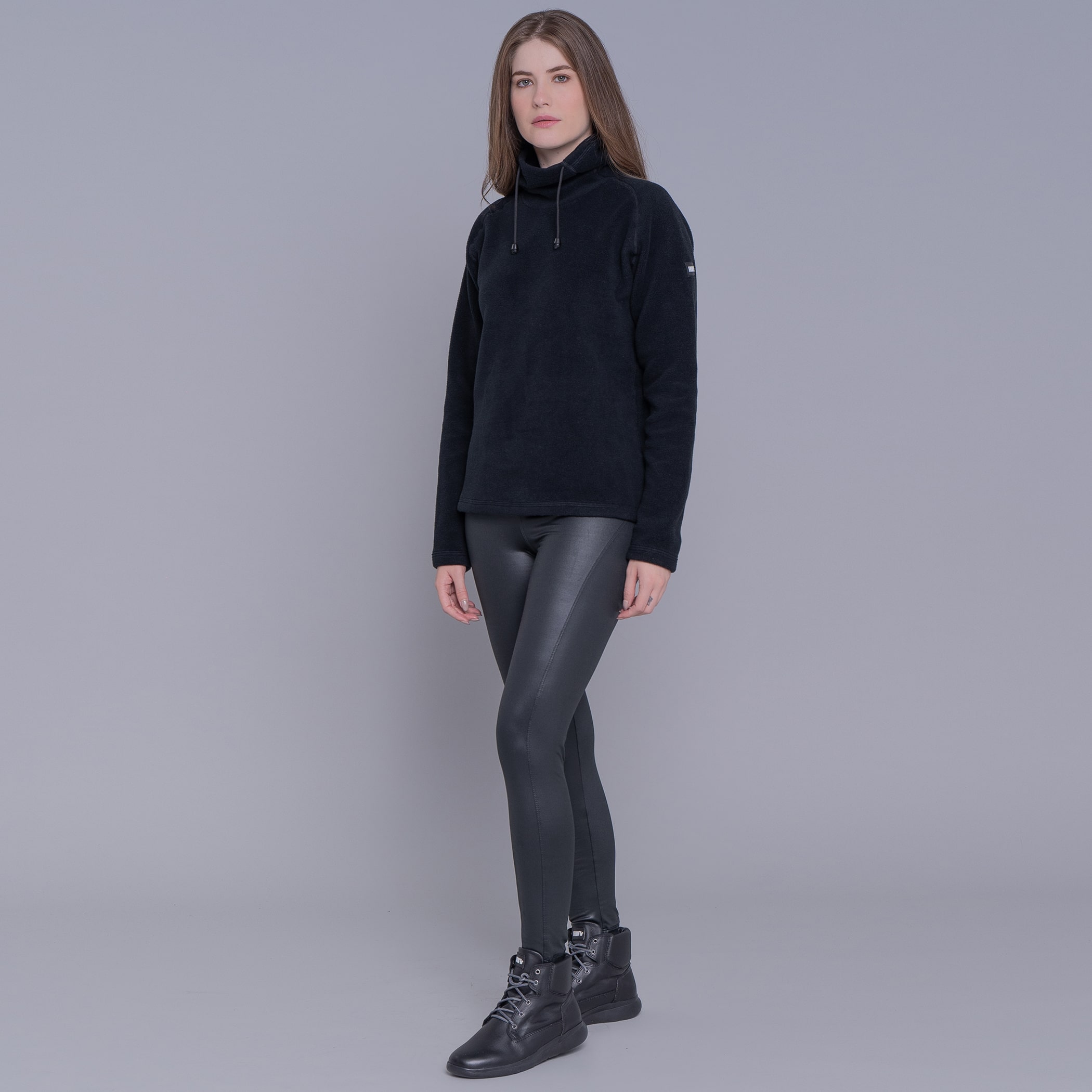 Fleece Térmico Feminino Gola Alta para neve e frio extremo Michigan Power