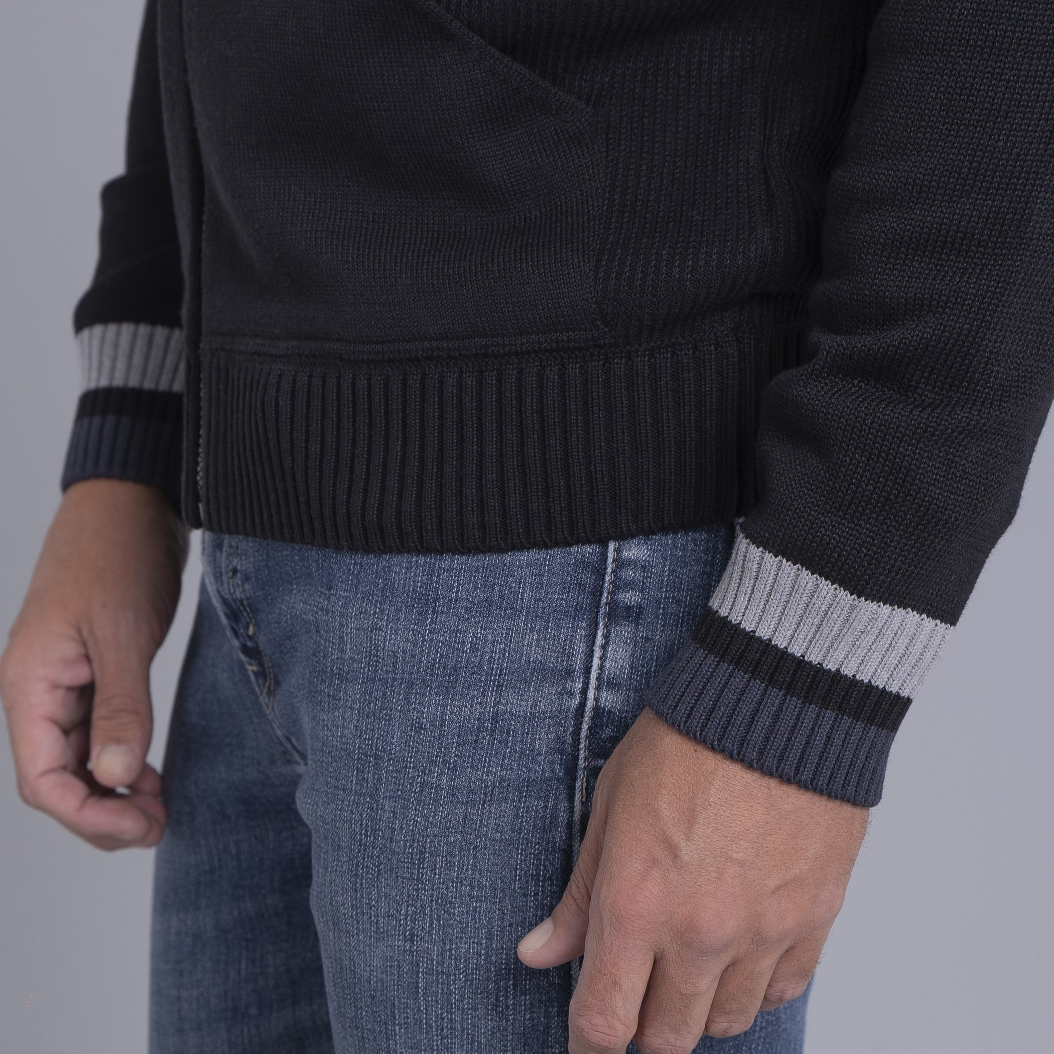 Jaqueta masculina bomber em tricô Lapacho