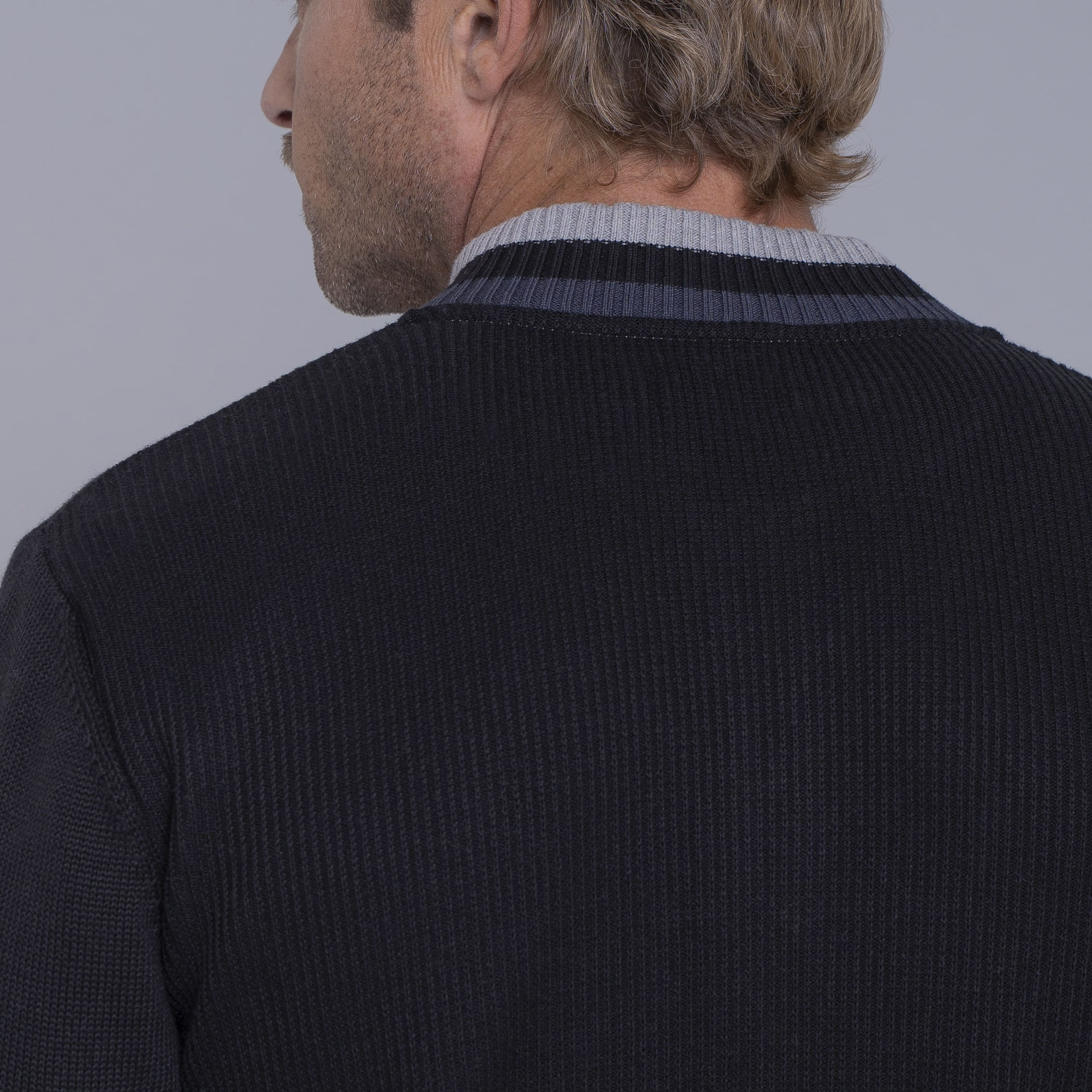 Jaqueta masculina bomber em tricô Lapacho