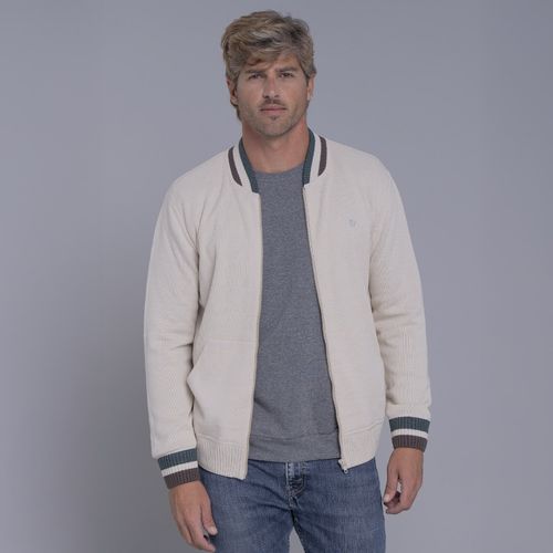 Jaqueta masculina bomber em tricô Lapacho