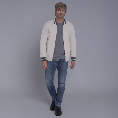 Jaqueta masculina bomber em tricô Lapacho