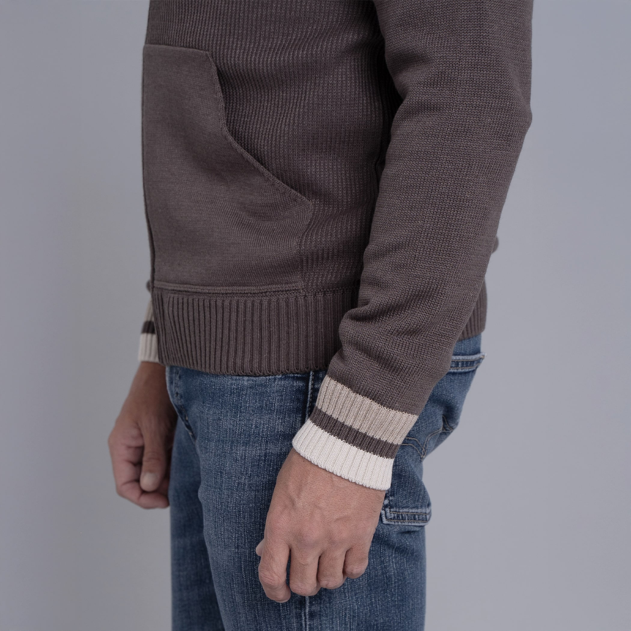 Jaqueta masculina bomber em tricô Lapacho