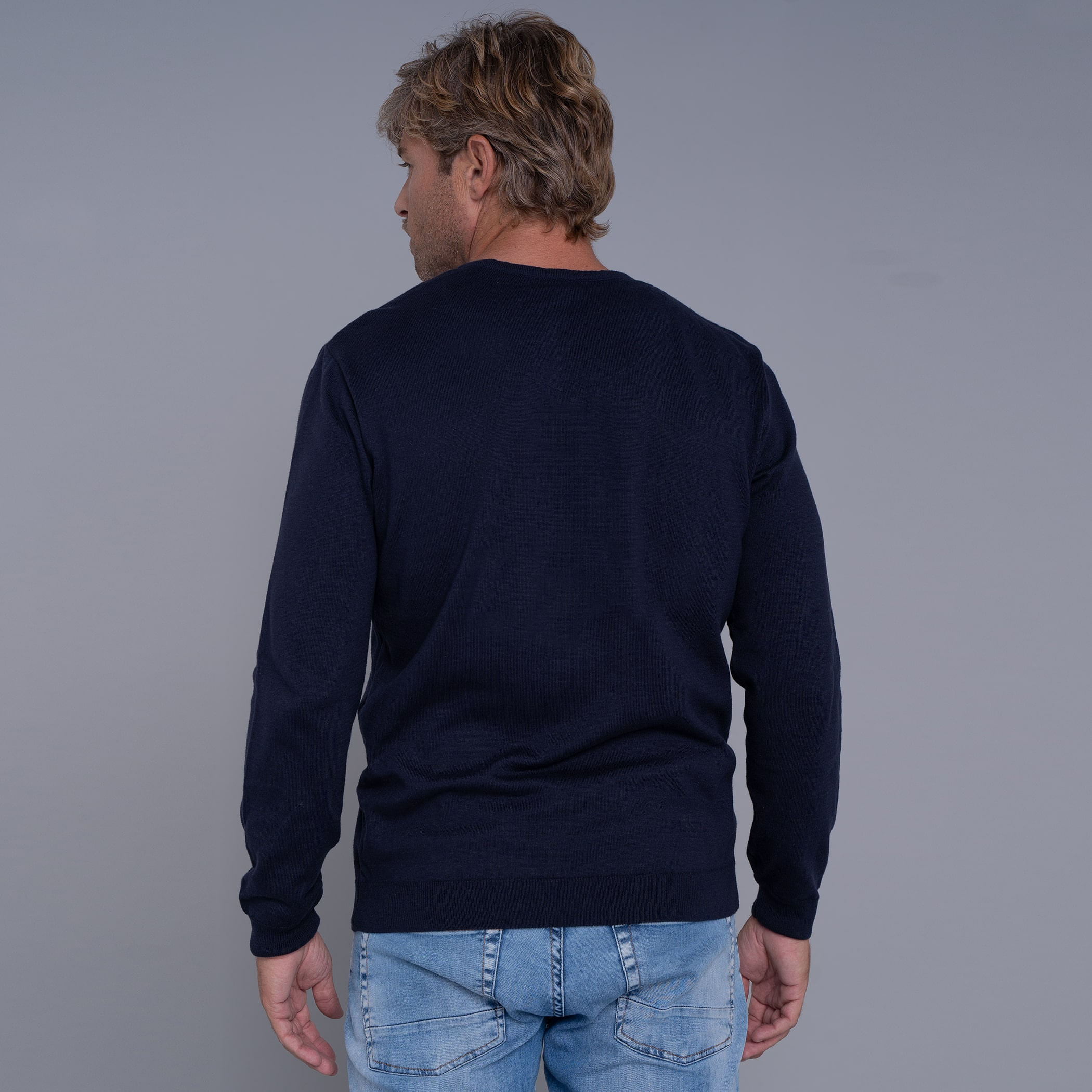 Suéter Masculino Tricô Premium Losango Scotland Gola V - AM