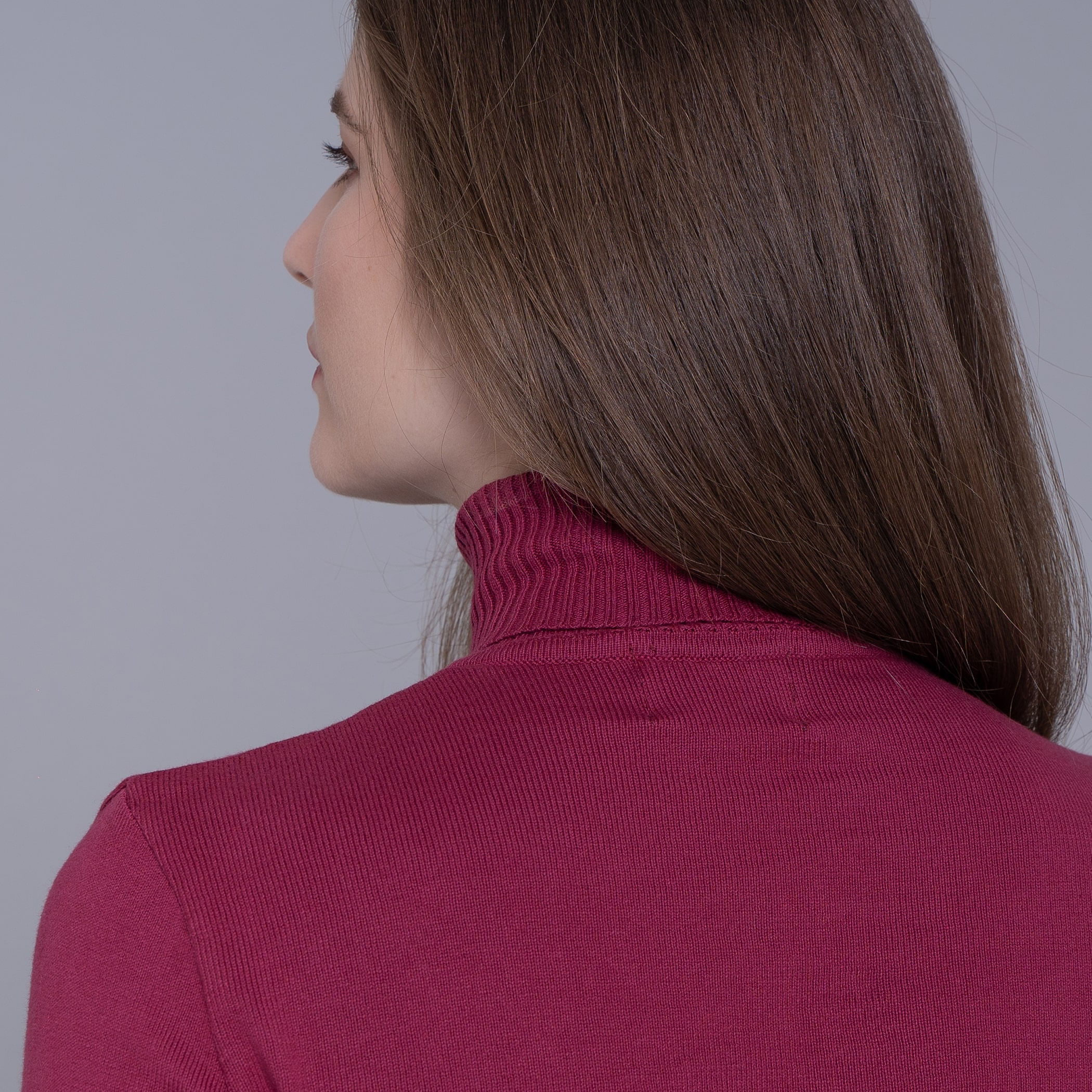 Suéter Feminino Tricô Premium Valência Gola Alta Canelada