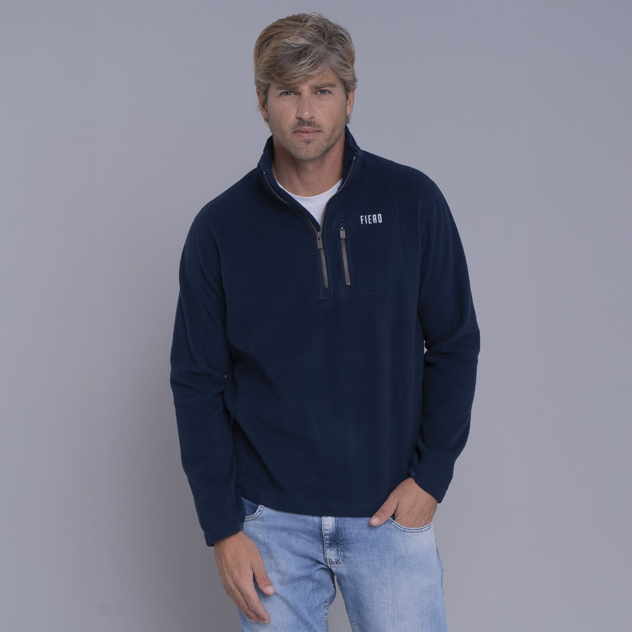Fleece Térmico Masculino Expedition para neve e frio Meio Zíper Original