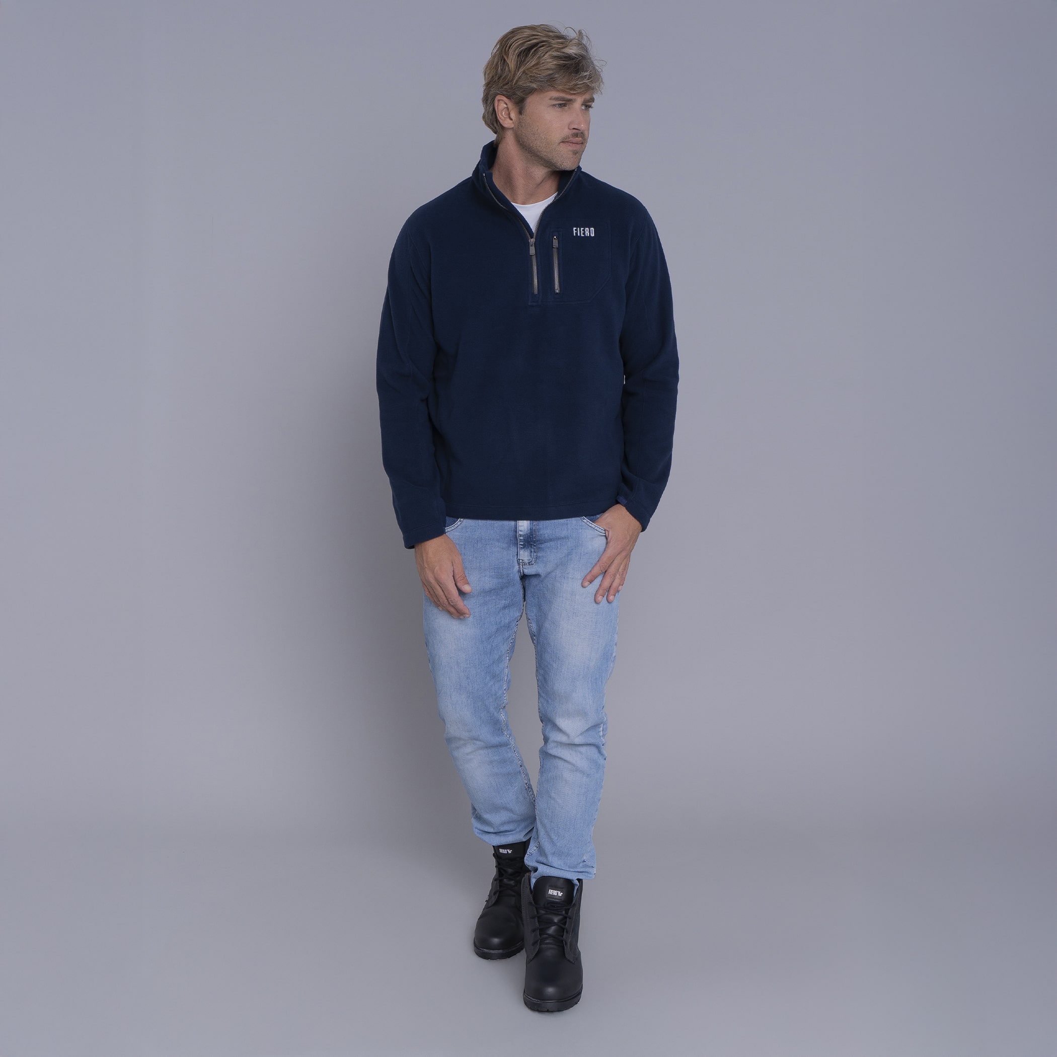 Fleece Térmico Masculino Expedition para neve e frio Meio Zíper Original