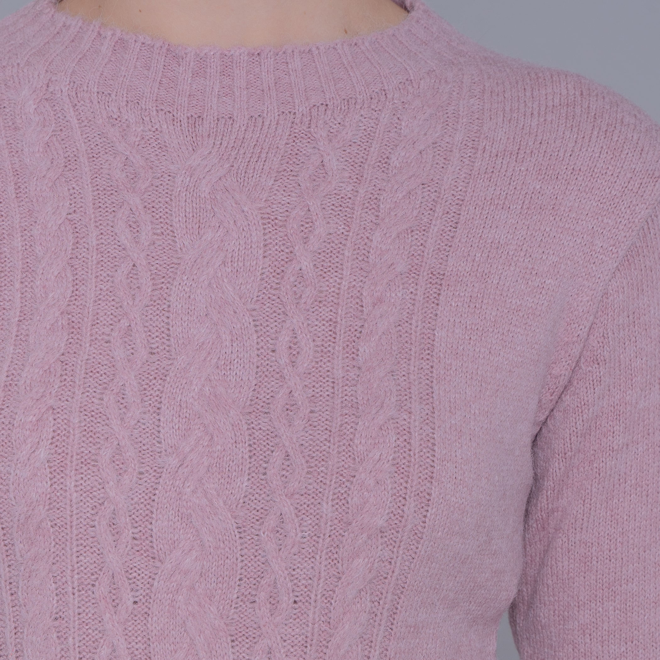Vestido de tricot midi com tranças Engelberg para o inverno
