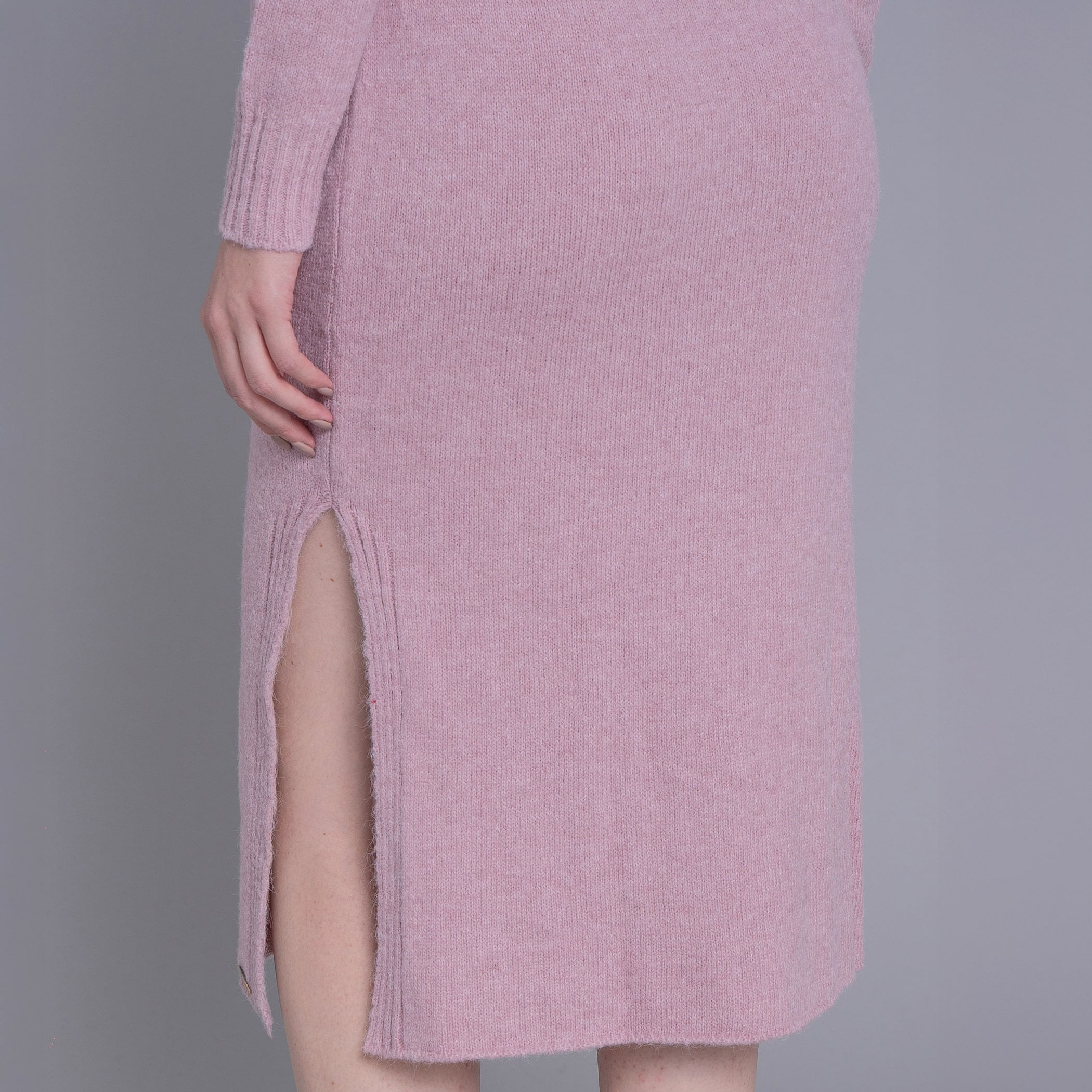 Vestido de tricot midi com tranças Engelberg para o inverno