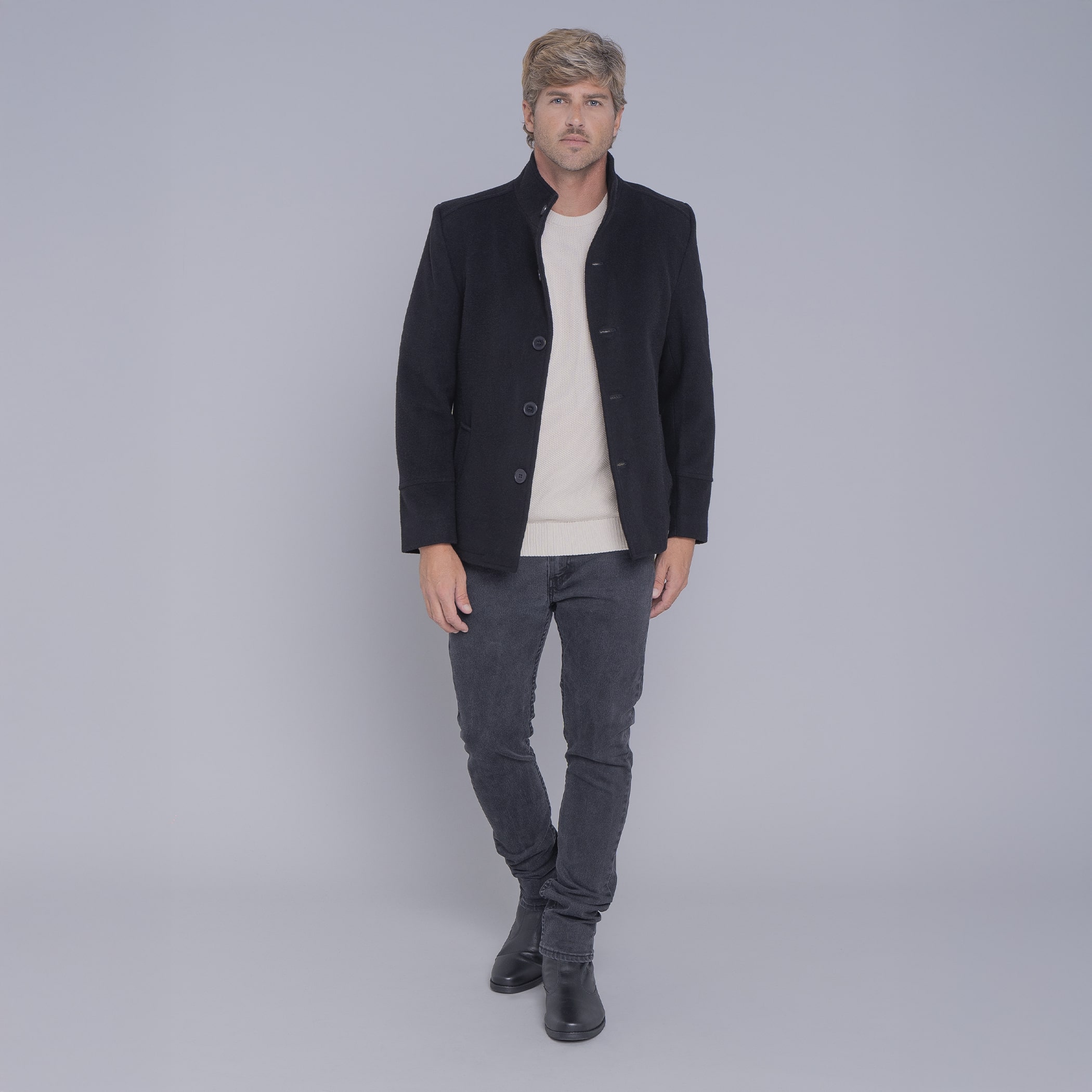 Casaco Masculino de lã Misti para o inverno e frio com forro térmico
