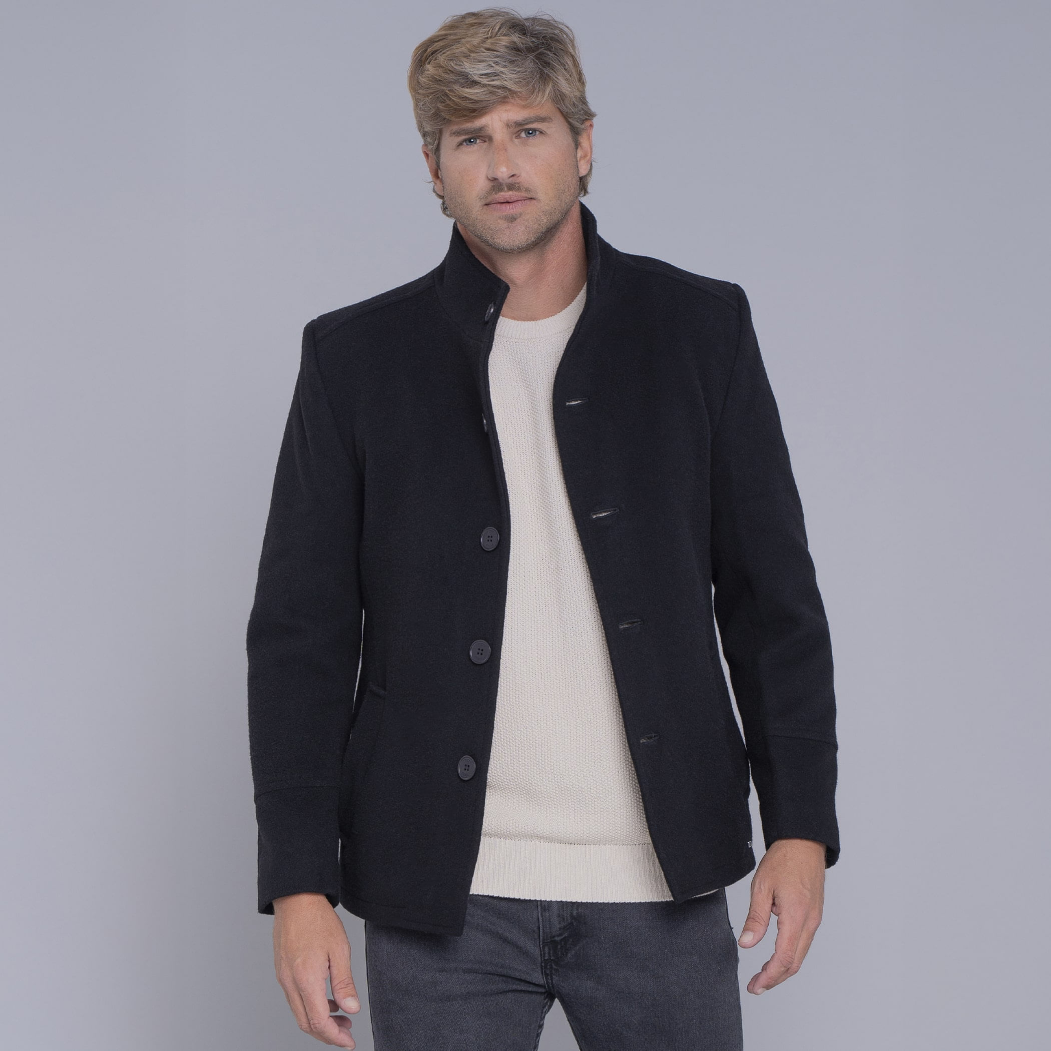 Casaco Masculino de lã Misti para o inverno e frio com forro térmico