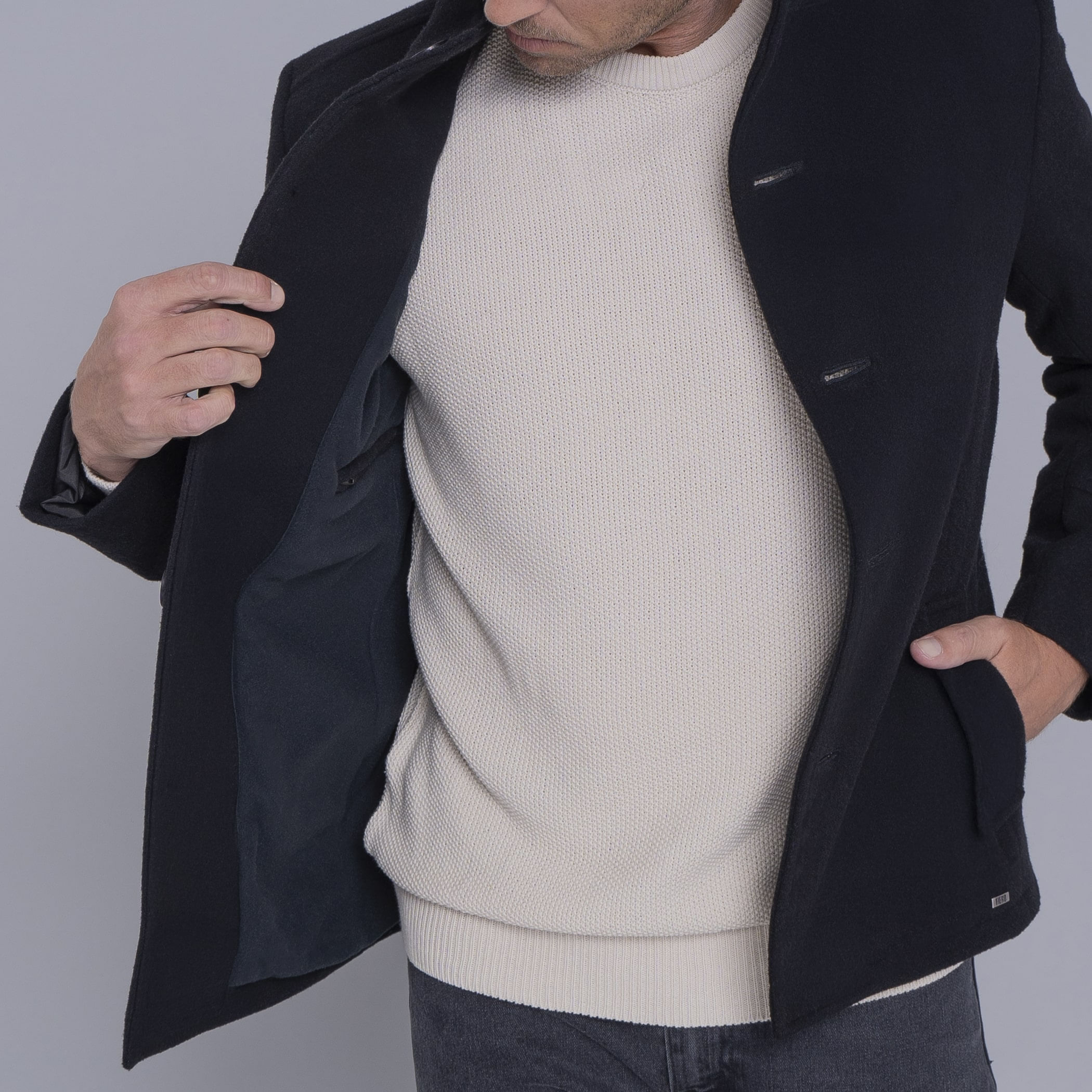 Casaco Masculino de lã Misti para o inverno e frio com forro térmico