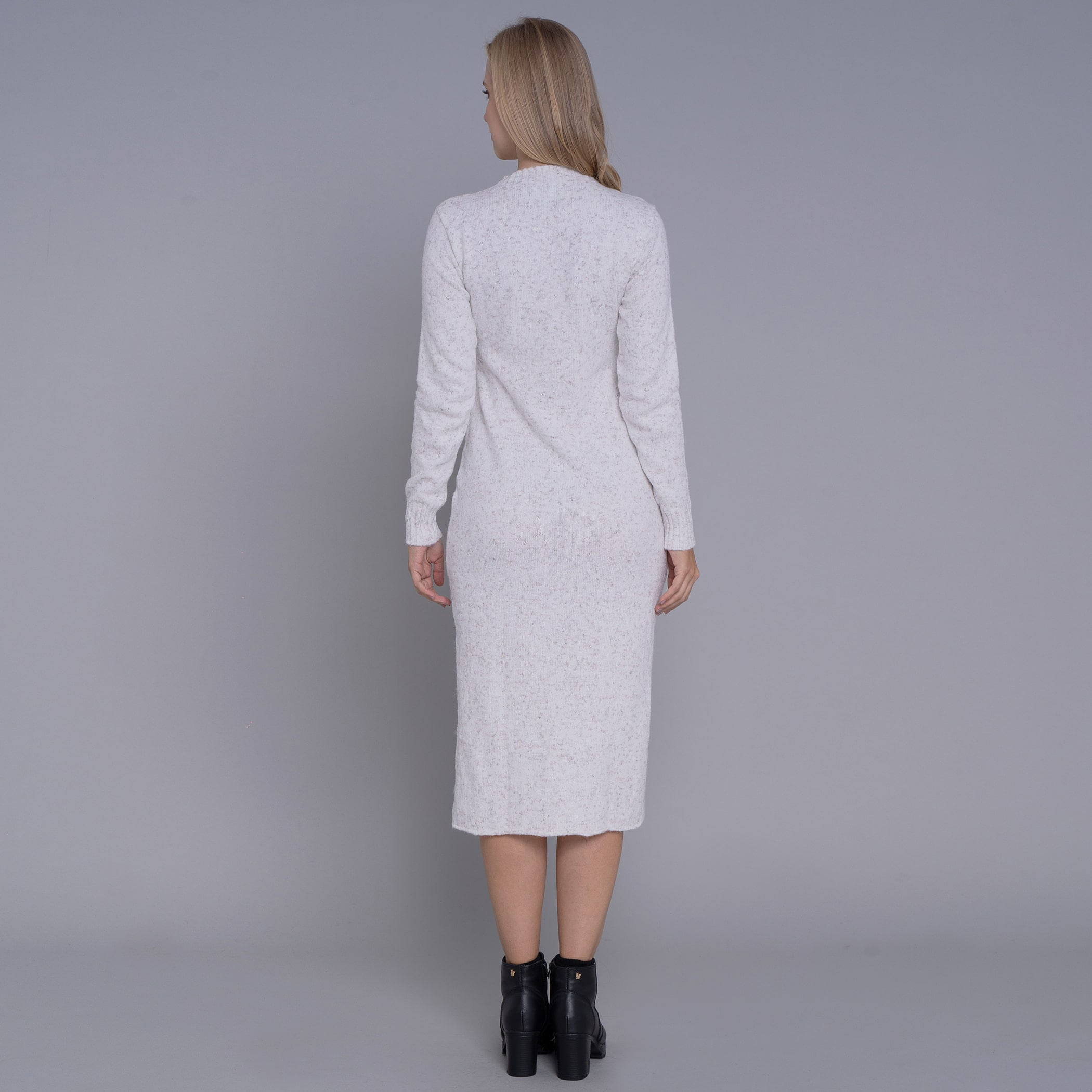 Vestido de tricot midi com tranças Engelberg para o inverno