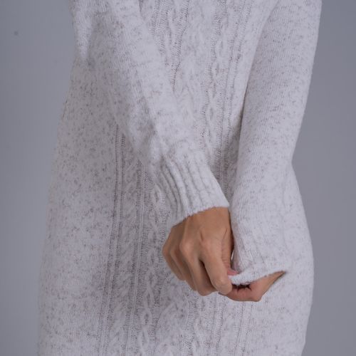 Vestido de tricot midi com tranças Engelberg para o inverno