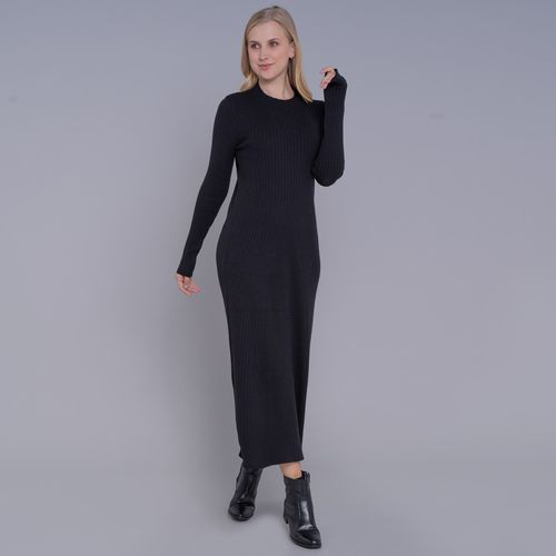 Vestido de tricot midi canelado Yala para o inverno