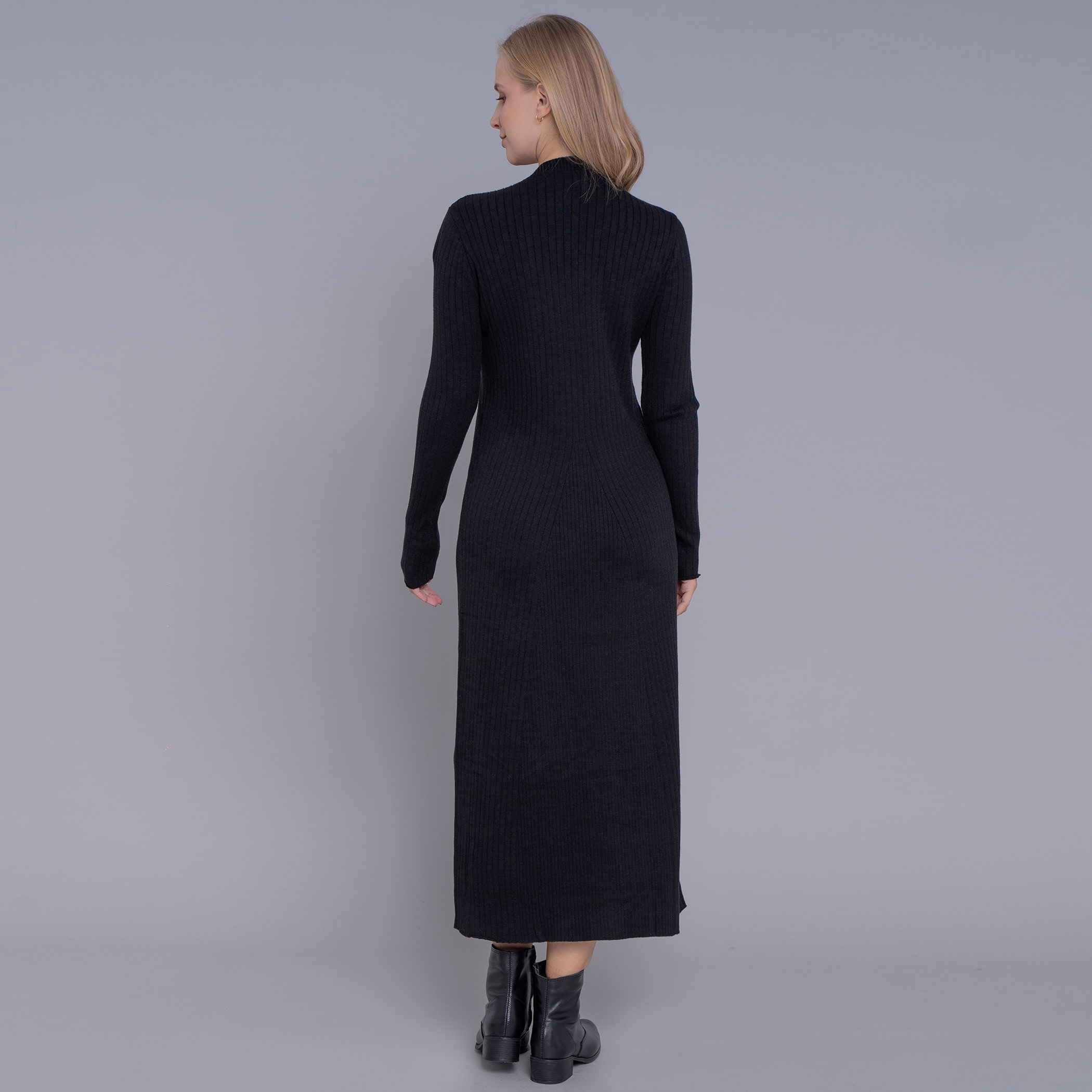 Vestido de tricot midi canelado Yala para o inverno