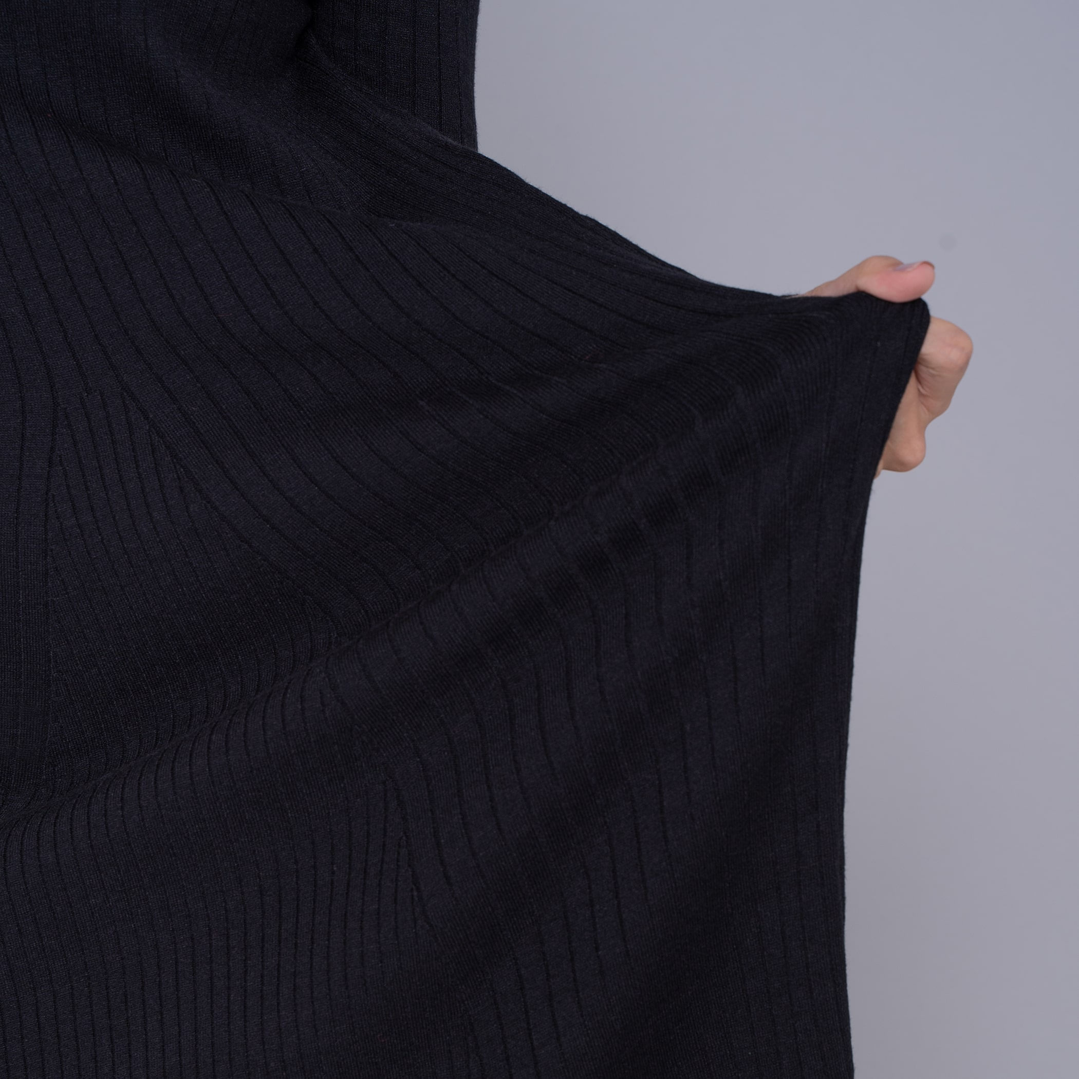 Vestido de tricot midi canelado Yala para o inverno